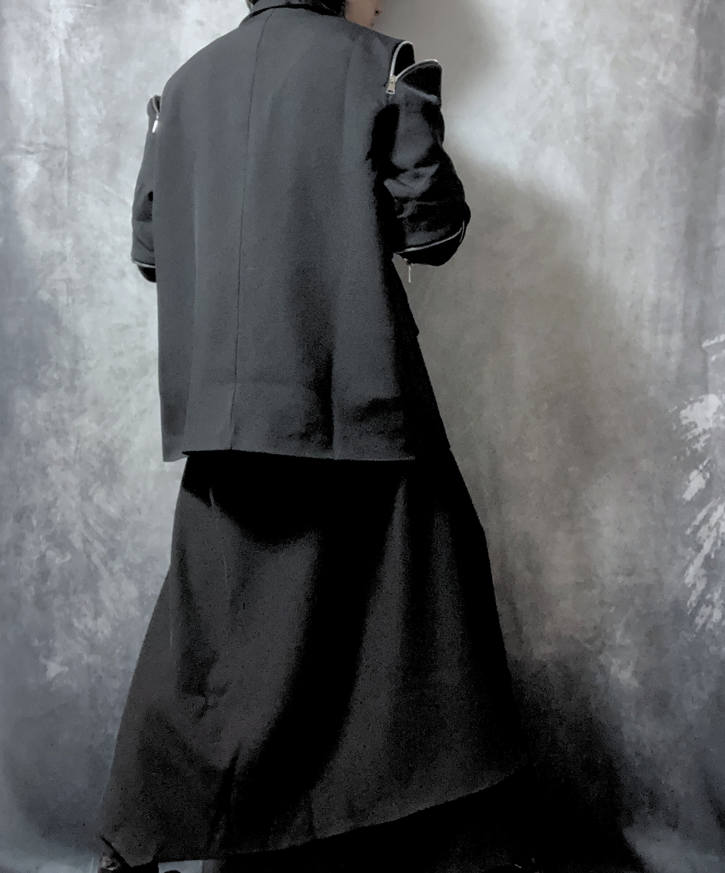 【style57】dark mode outfit set EN1854(jacket + sweater + pants set)