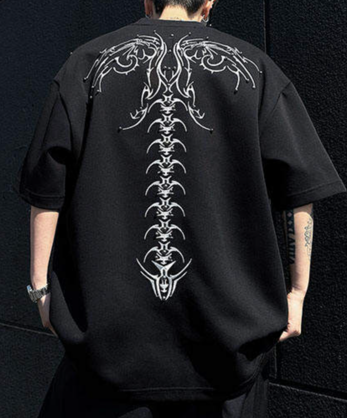 beaded embroidery retro design t-shirt EN2260