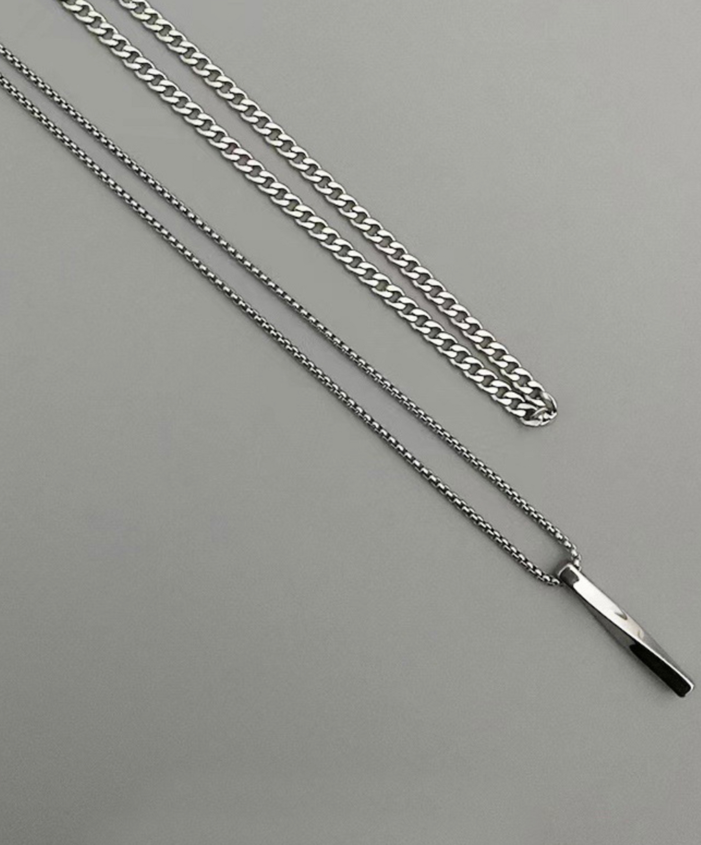 double chain on crossbar necklace EN2280