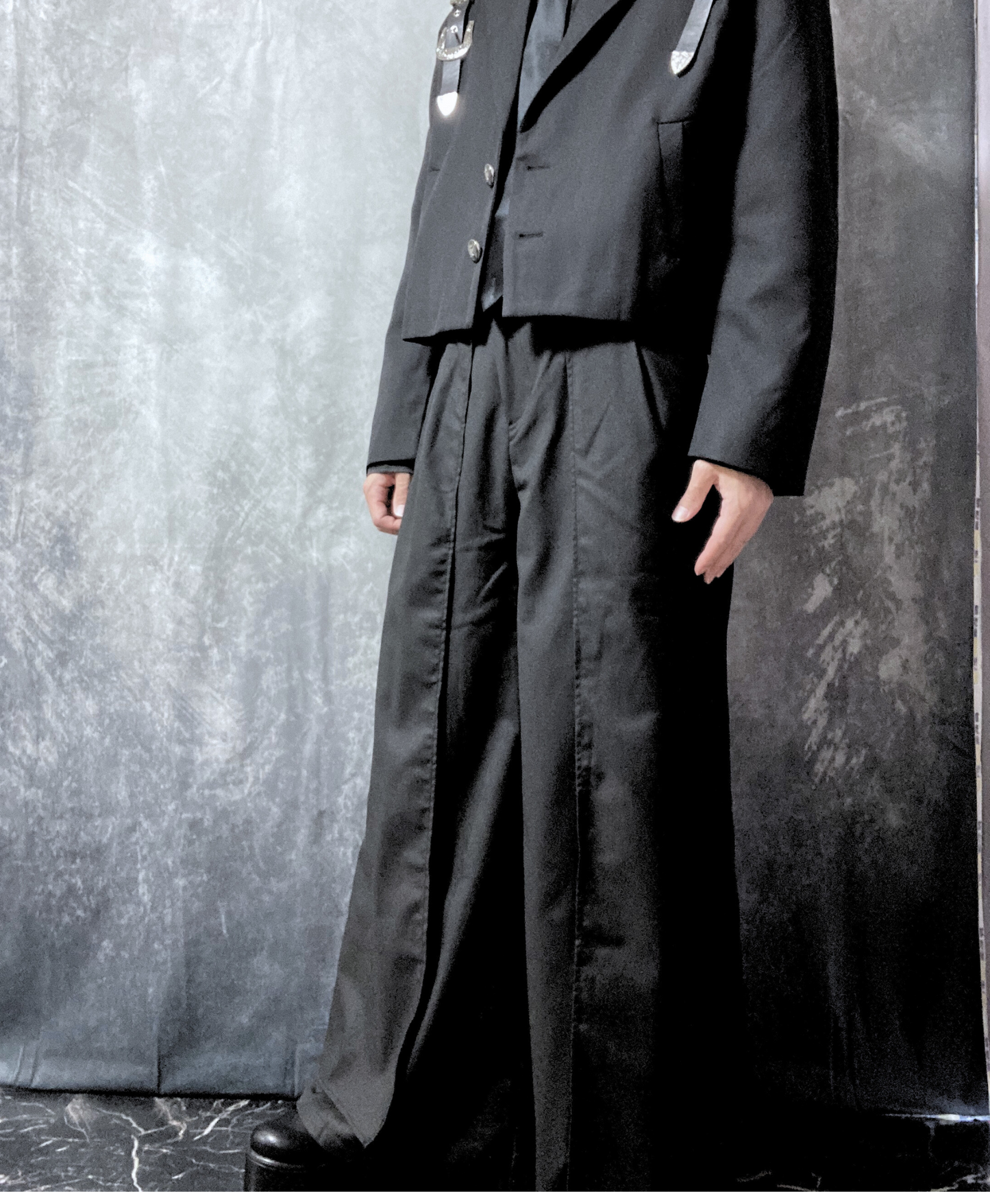 【style54】dark mode outfit set EN1851(jacket + shirt + pants set)