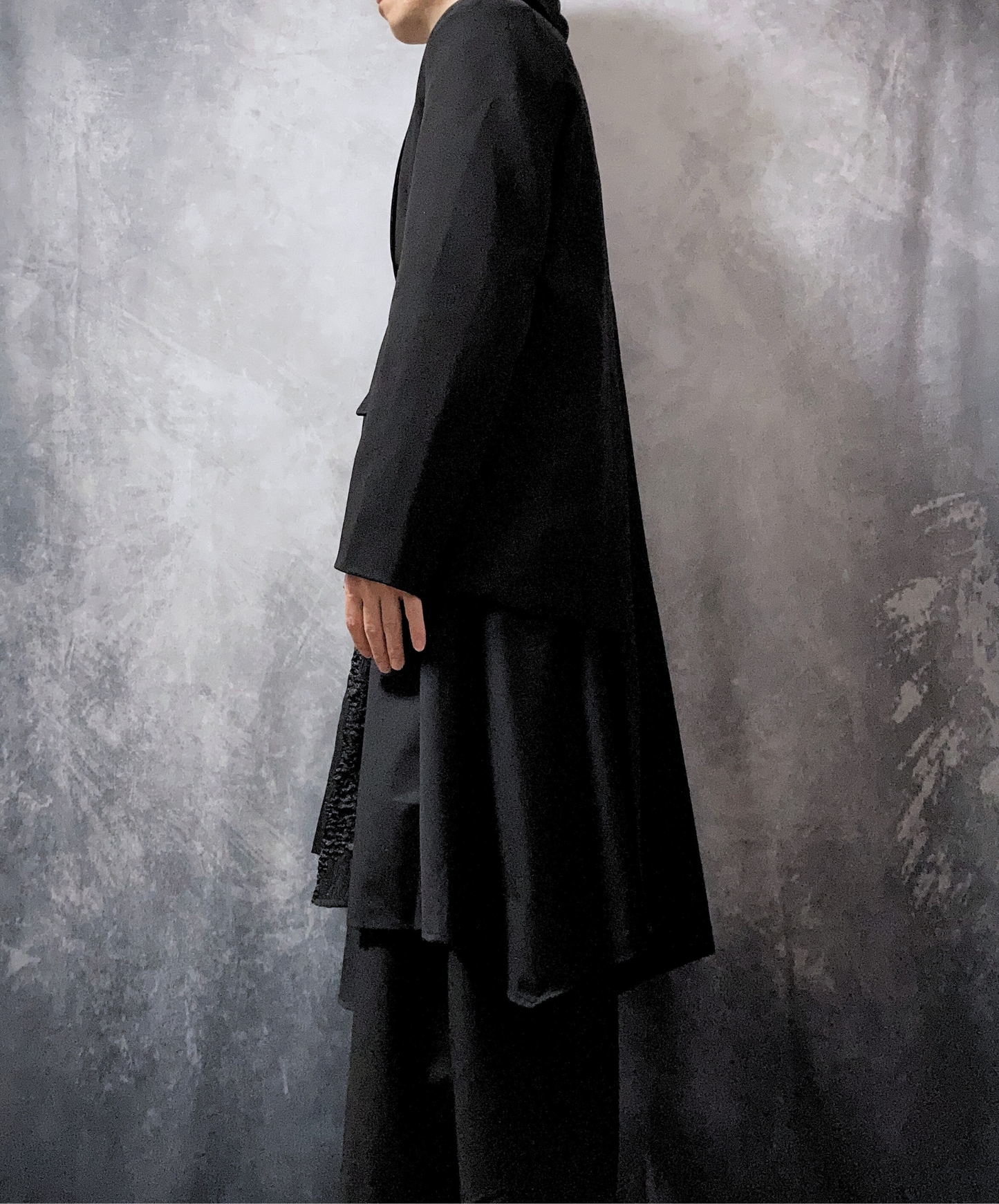 【style62】dark mode outfit set EN1877(jacket + sweater + pants set)