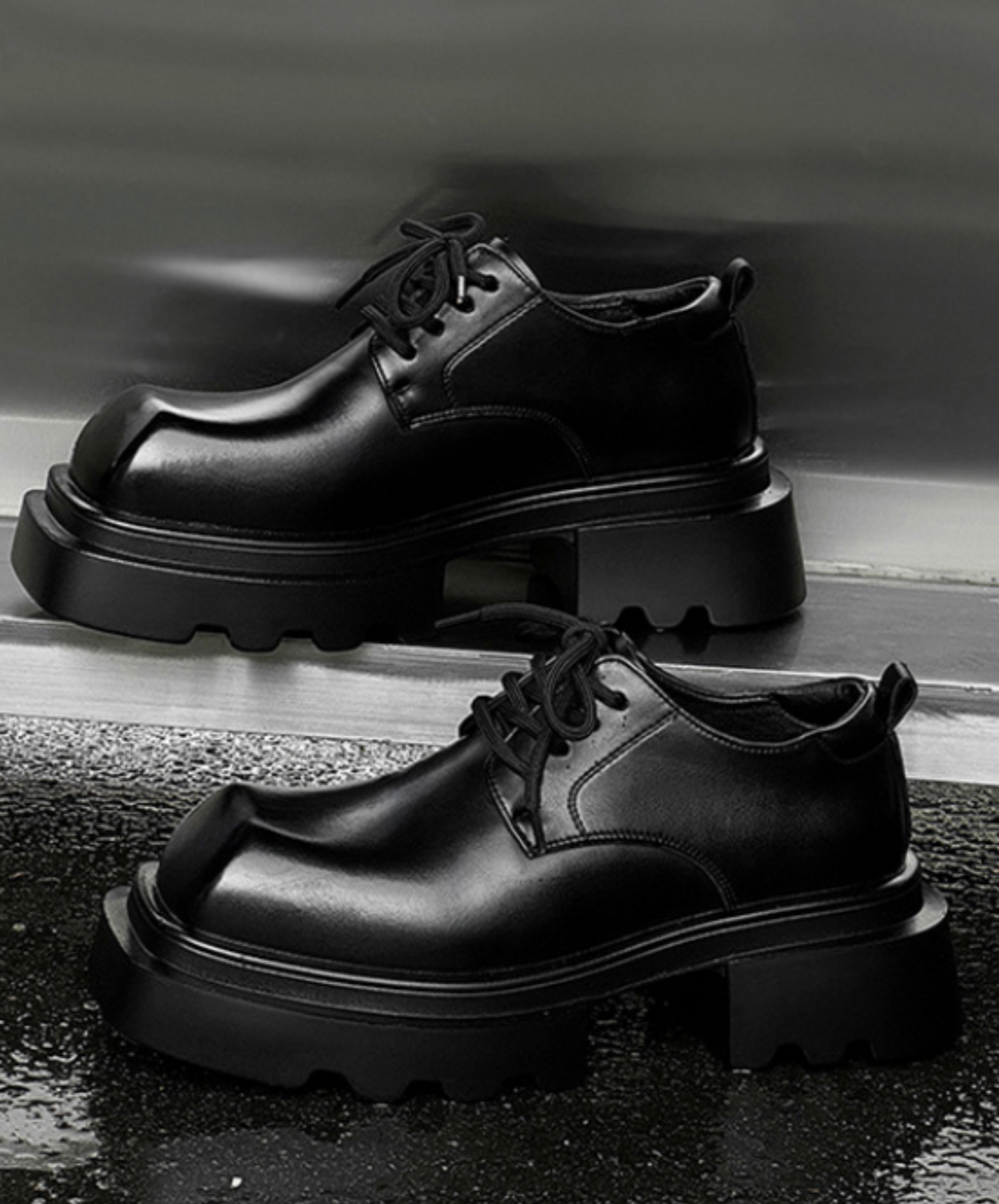 lace-up square toe shoes EN2378