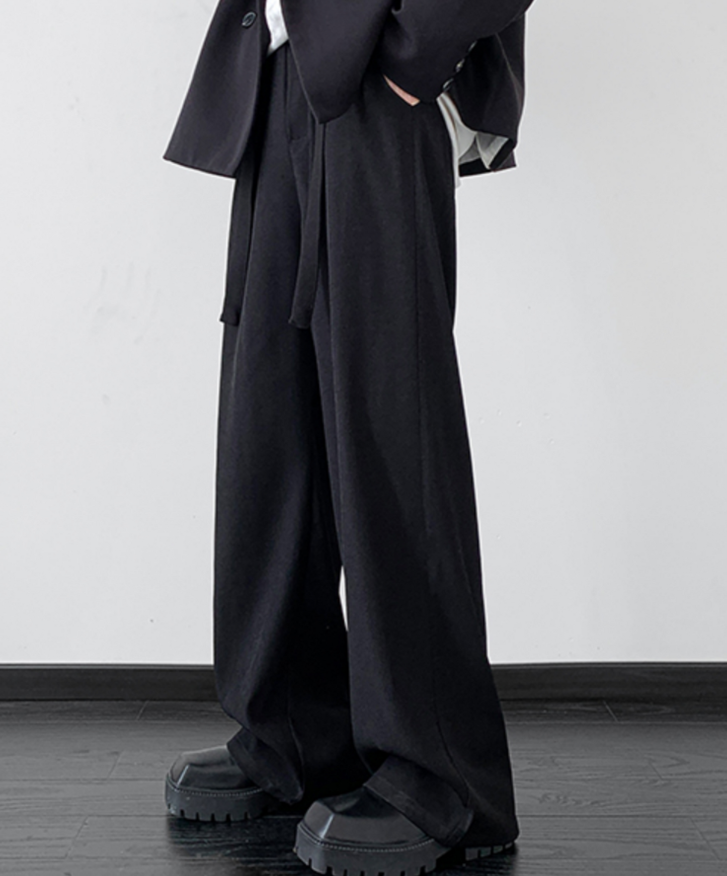 wide thin with waist strap pants EN1684