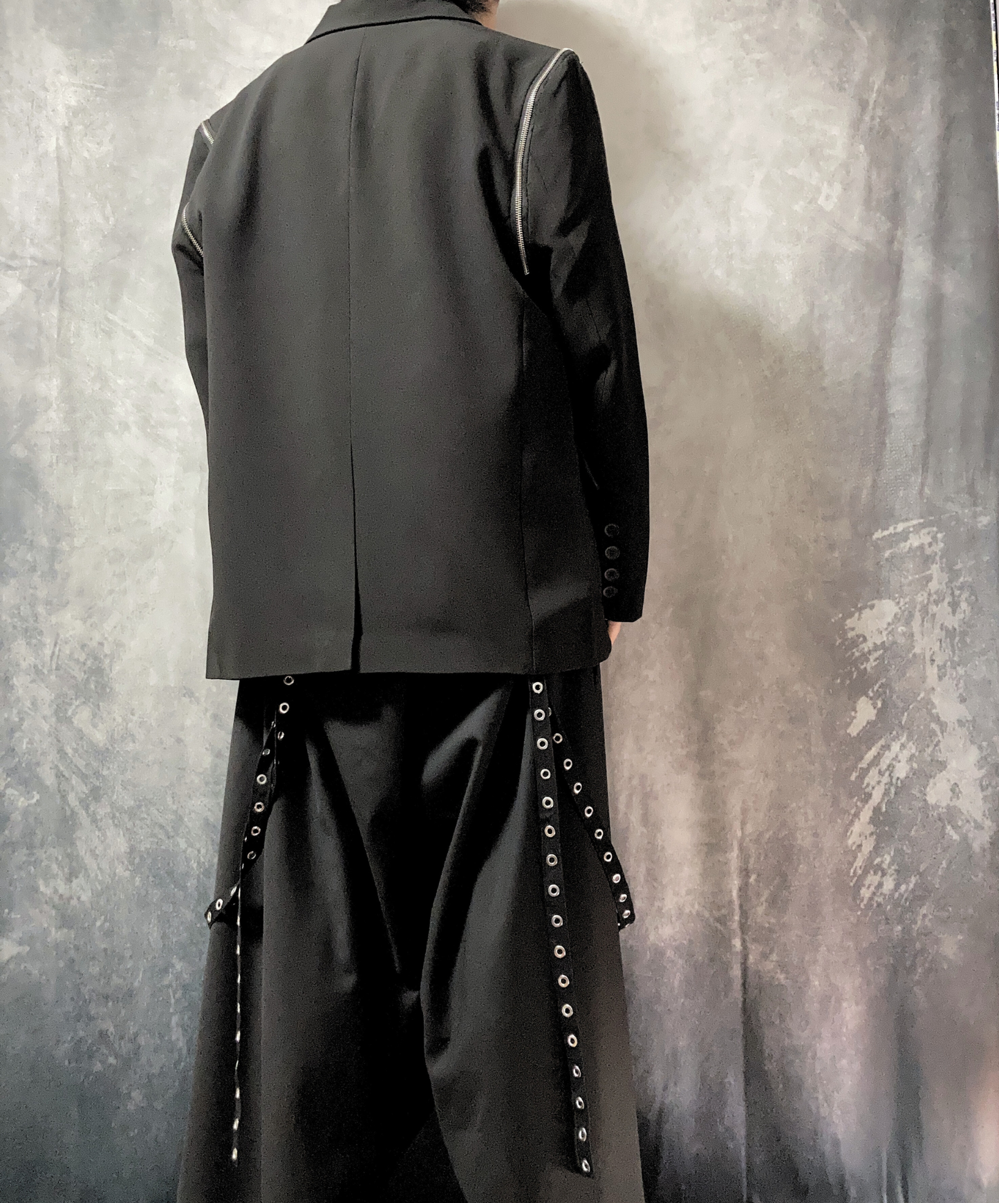 【style59】dark mode outfit set EN1862(jacket + shirt + pants set)