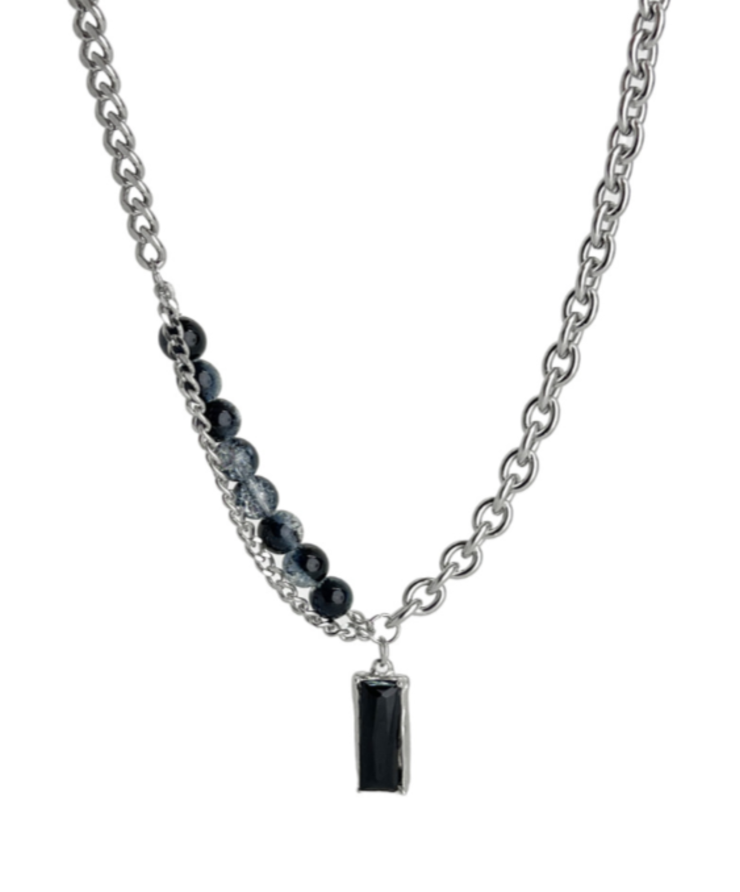 stone and chain necklace EN513