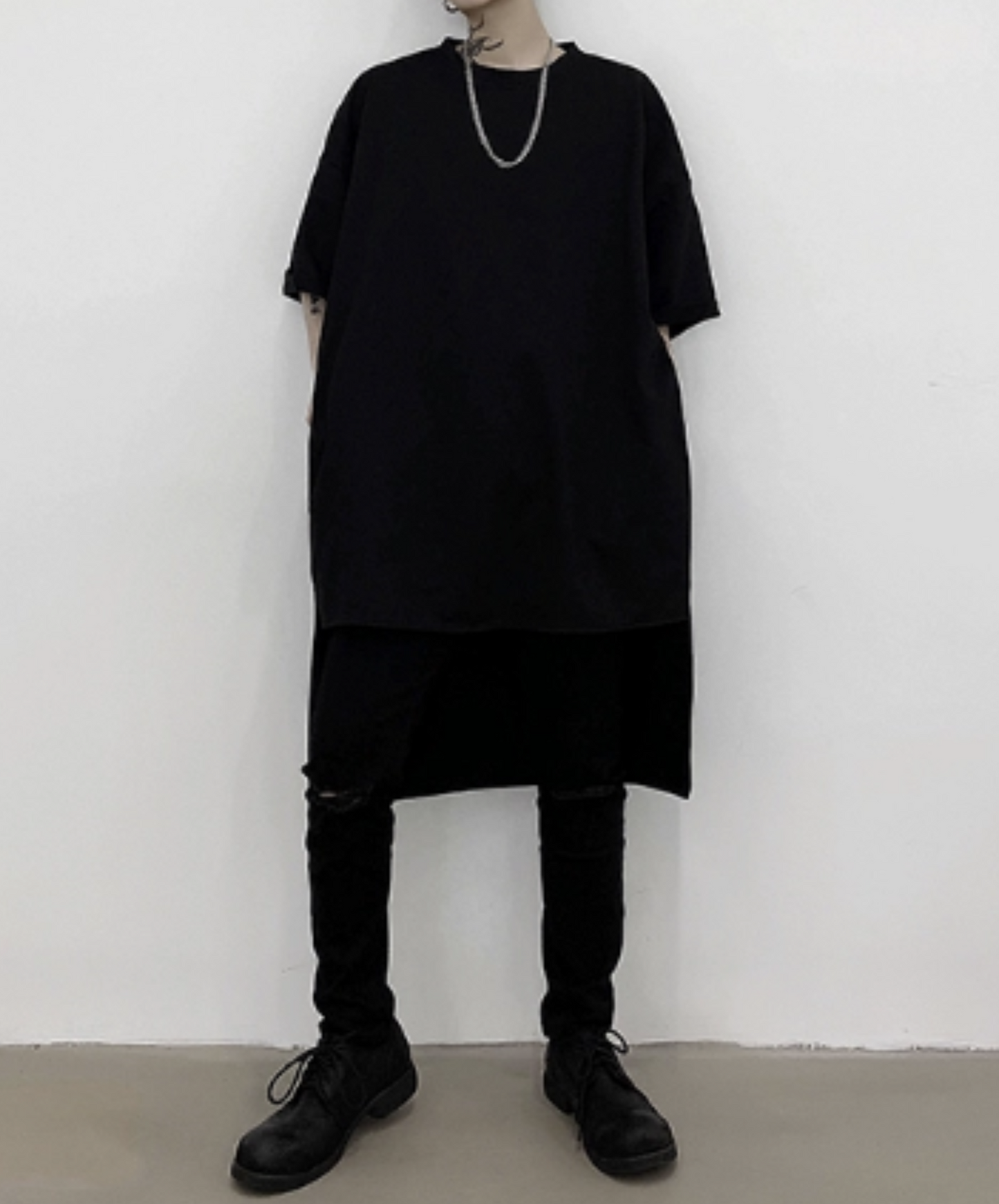 dark back long t-shirt EN1003