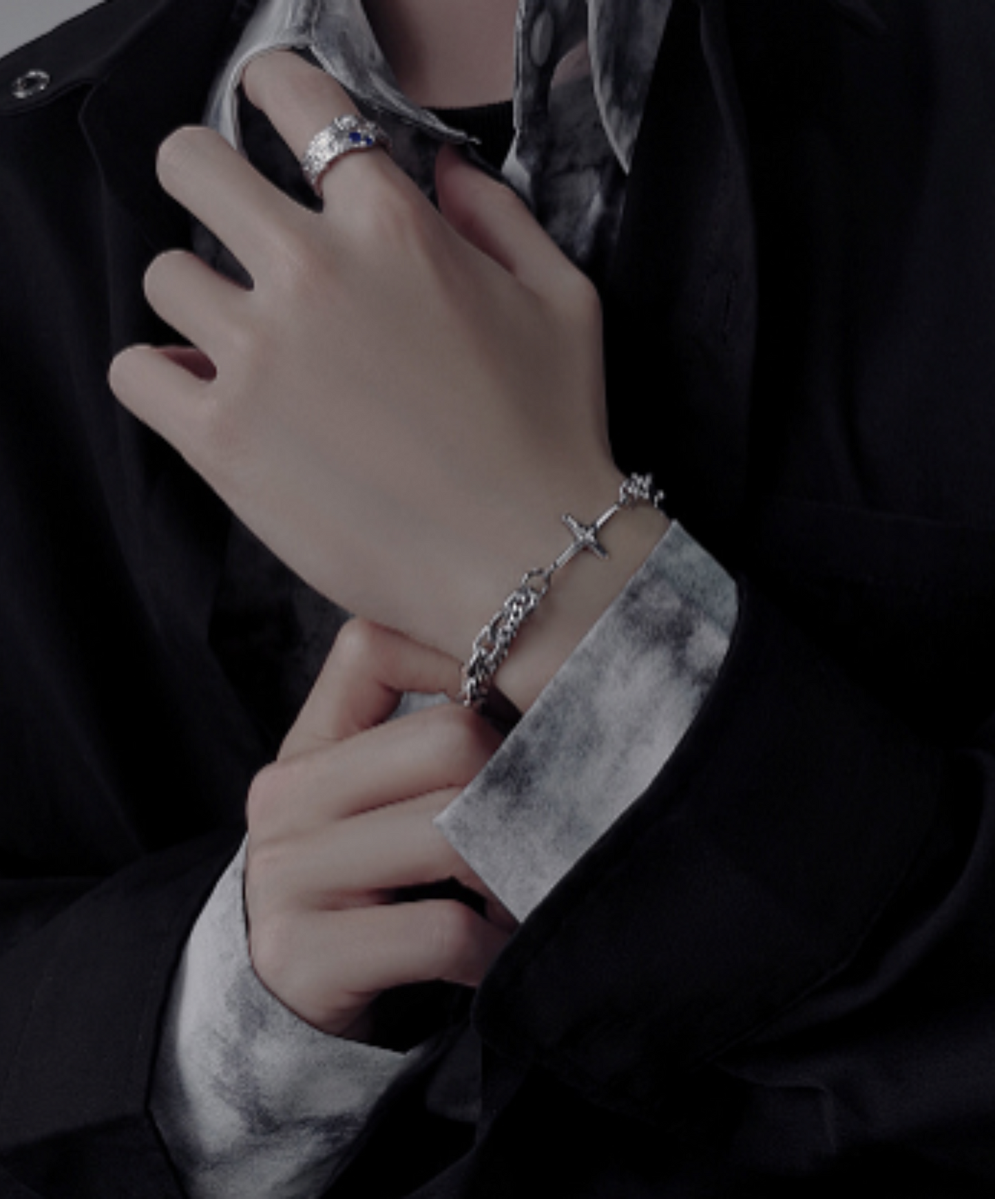 cross x double chain bracelet EN2027