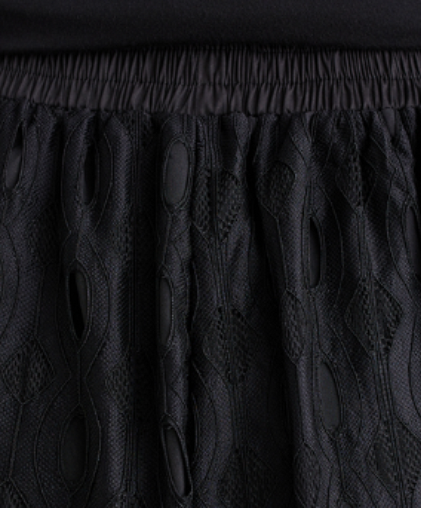 dark solid lace wide leg hakama pants EN2180