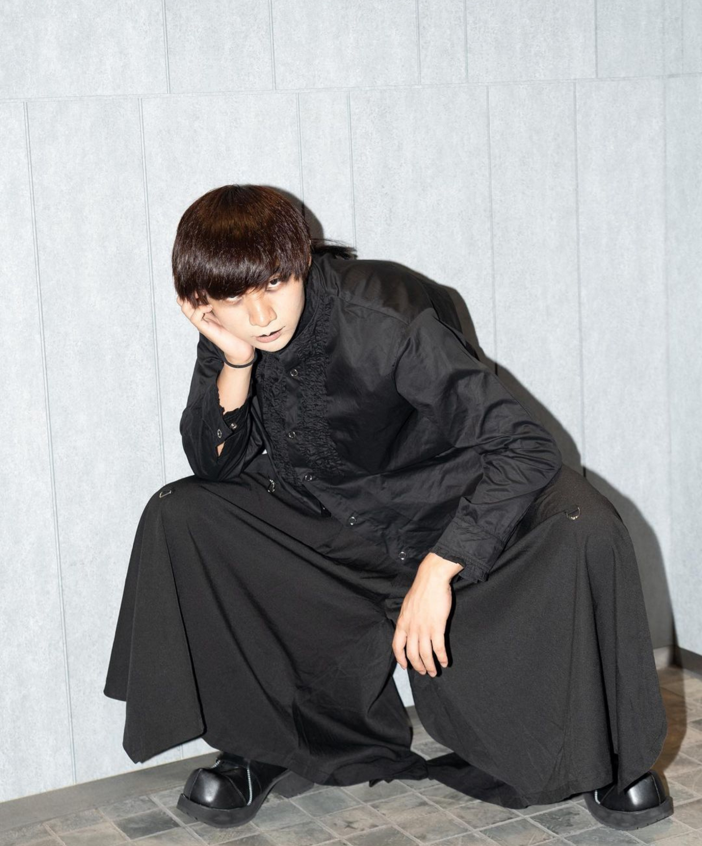 classical zip embellished shirt EN638