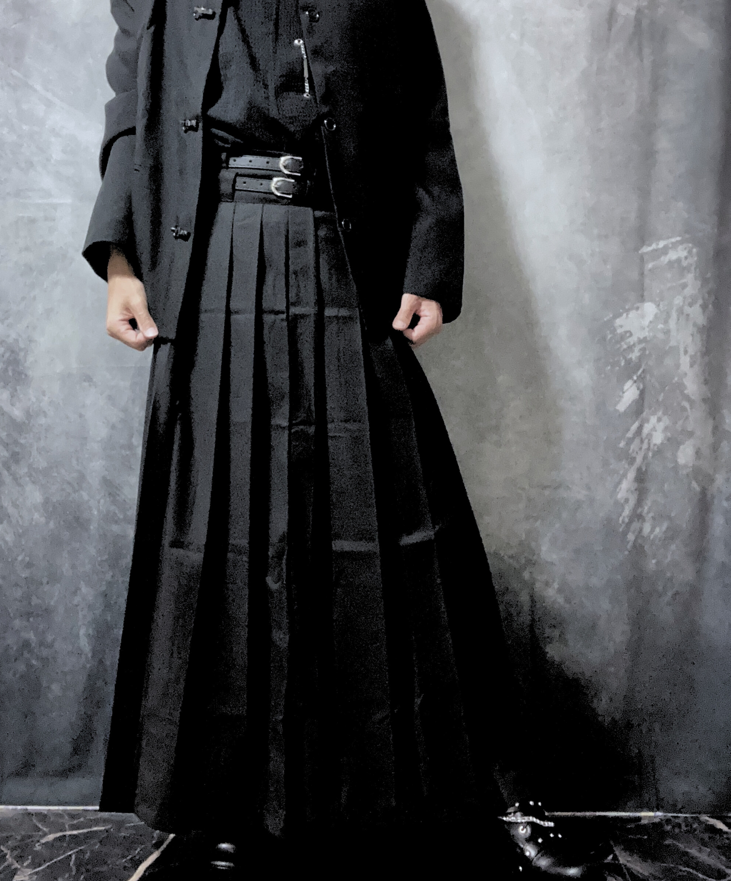 【style51】dark mode outfit set EN1848(jacket + shirt + skirt set)