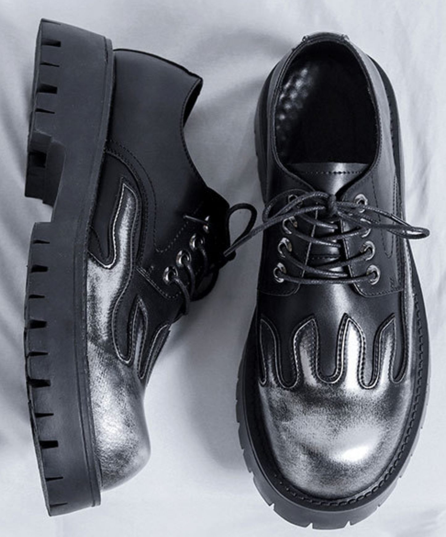 heat haze design lace-up shoes EN2379