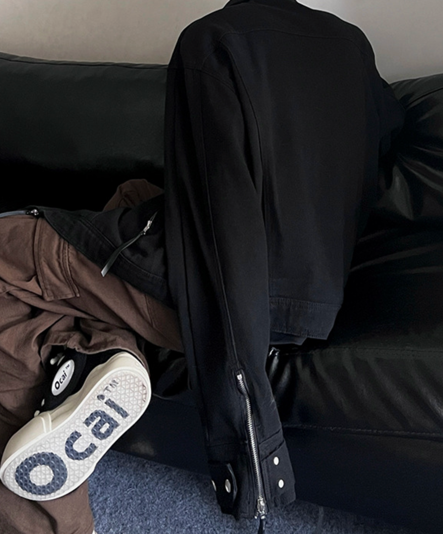 american retro black denim jacket EN2439
