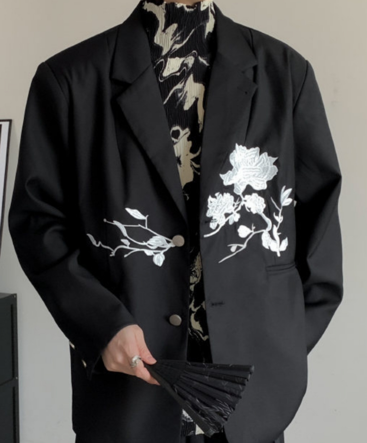 【style60】dark mode outfit set EN1863(jacket + shirt + pants set)