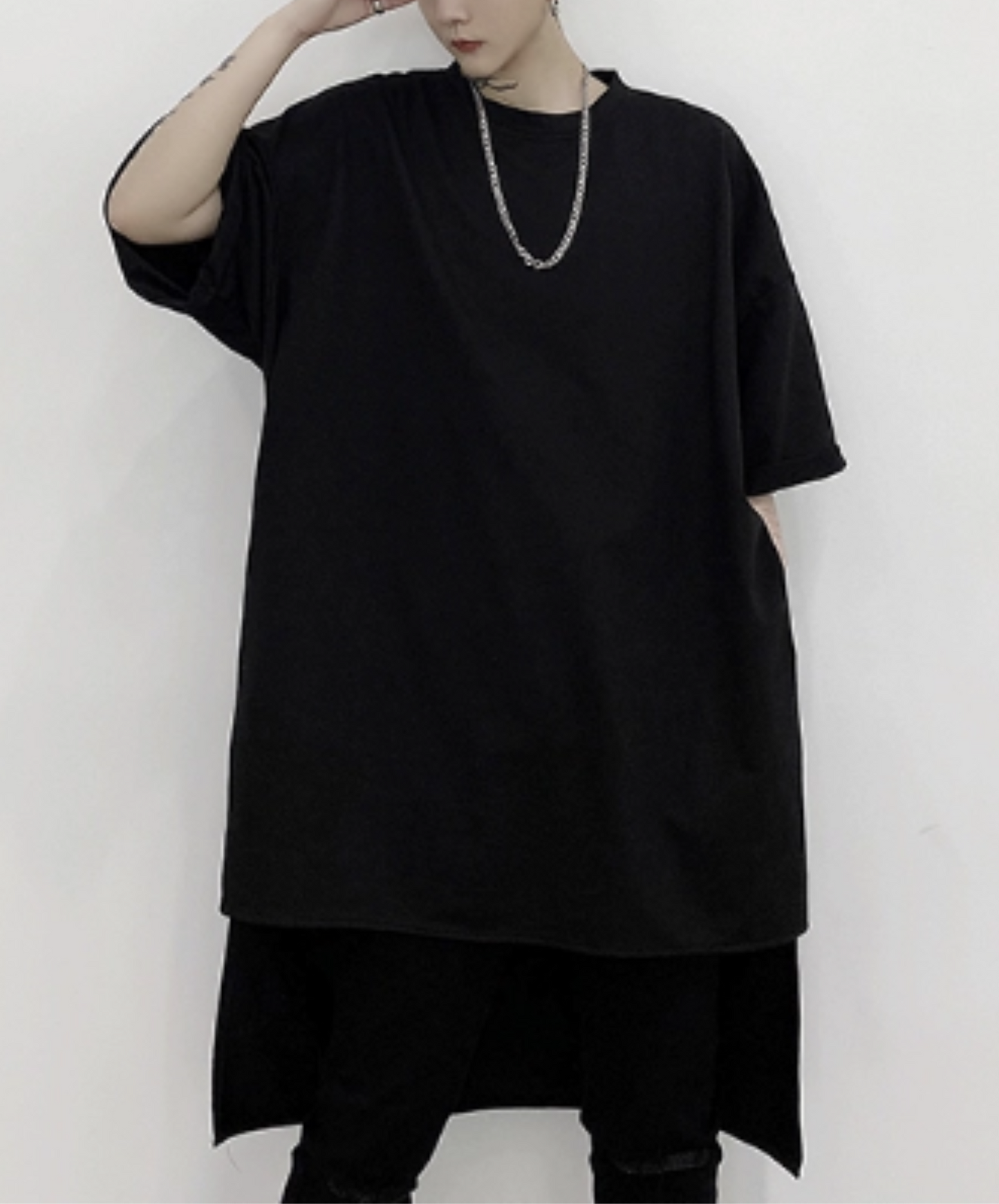 dark back long t-shirt EN1003