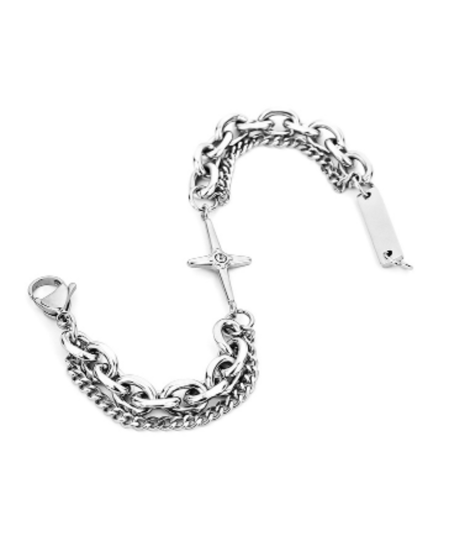 cross x double chain bracelet EN2027