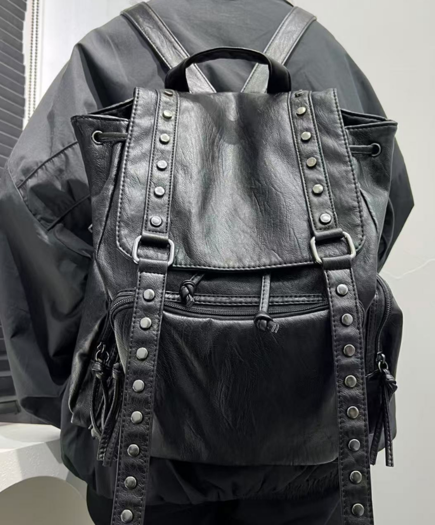 large capacity retro distressed finish bag EN2302