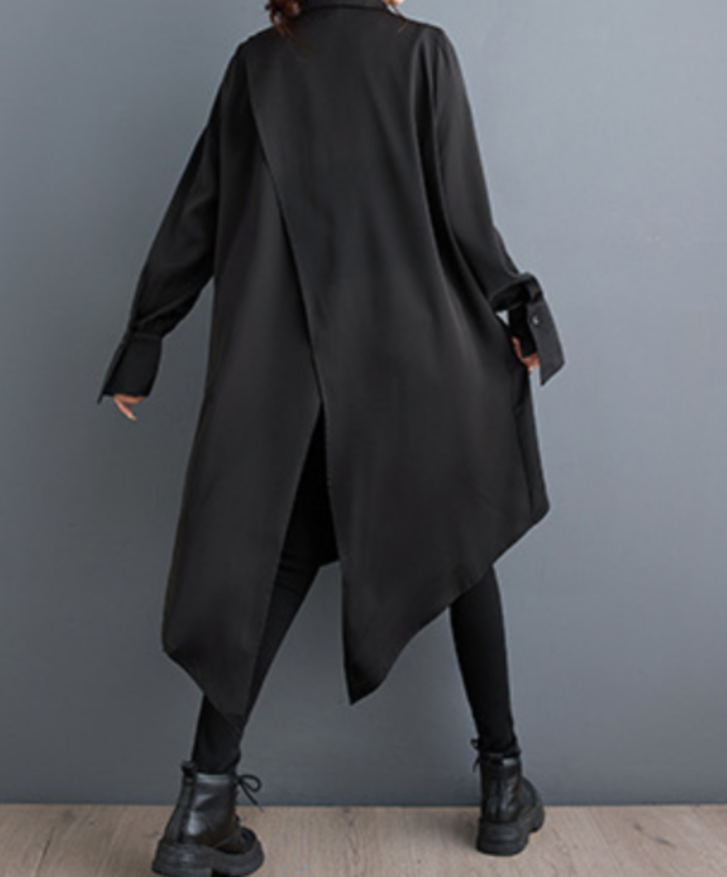 asymmetric irregular design dress long shirt EN1659