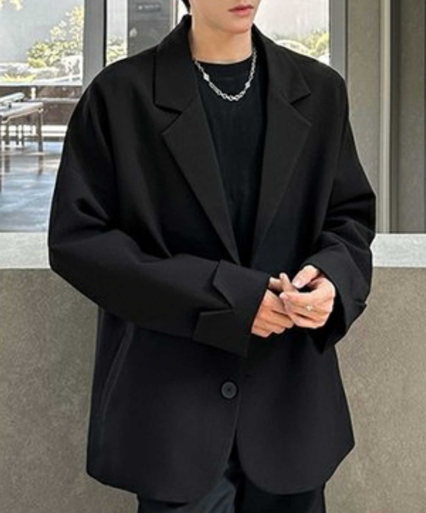 drop shoulder simple jacket EN2457