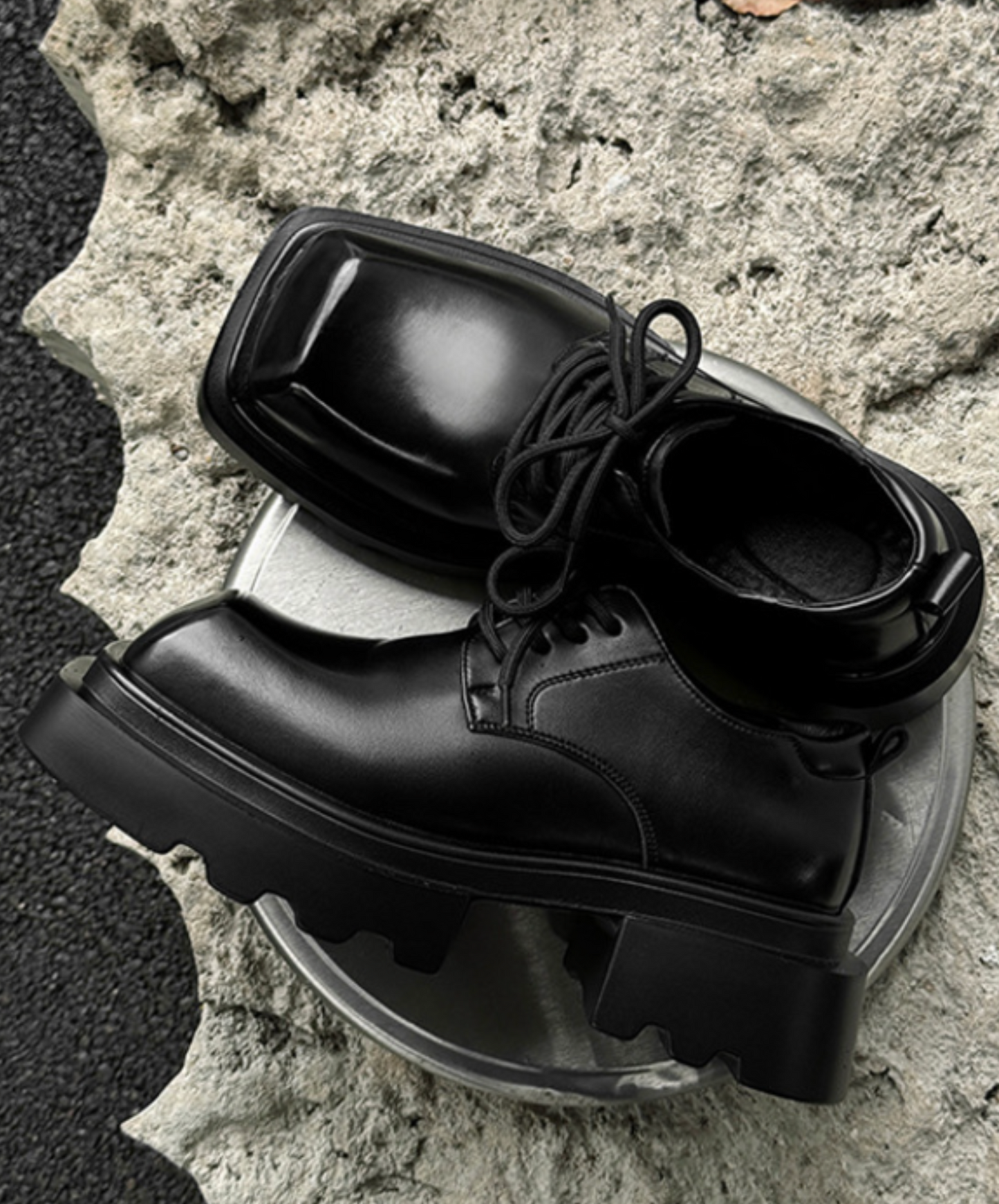 lace-up square toe shoes EN2378