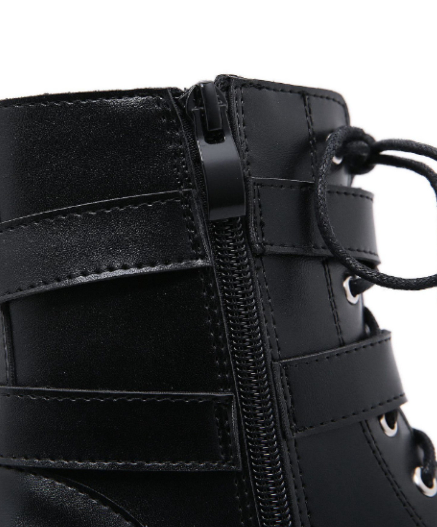 side zip up ring decorative belt boots EN1275