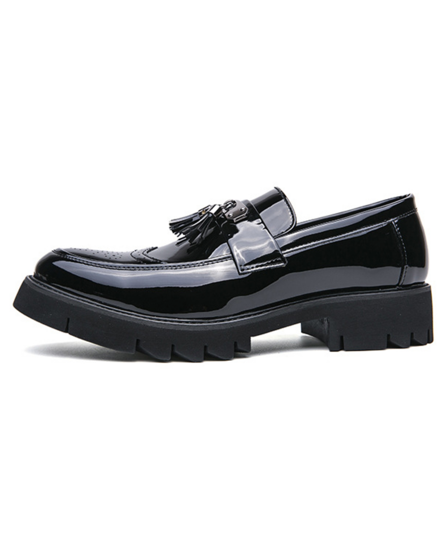 enamel-like tassel shoes EN2358