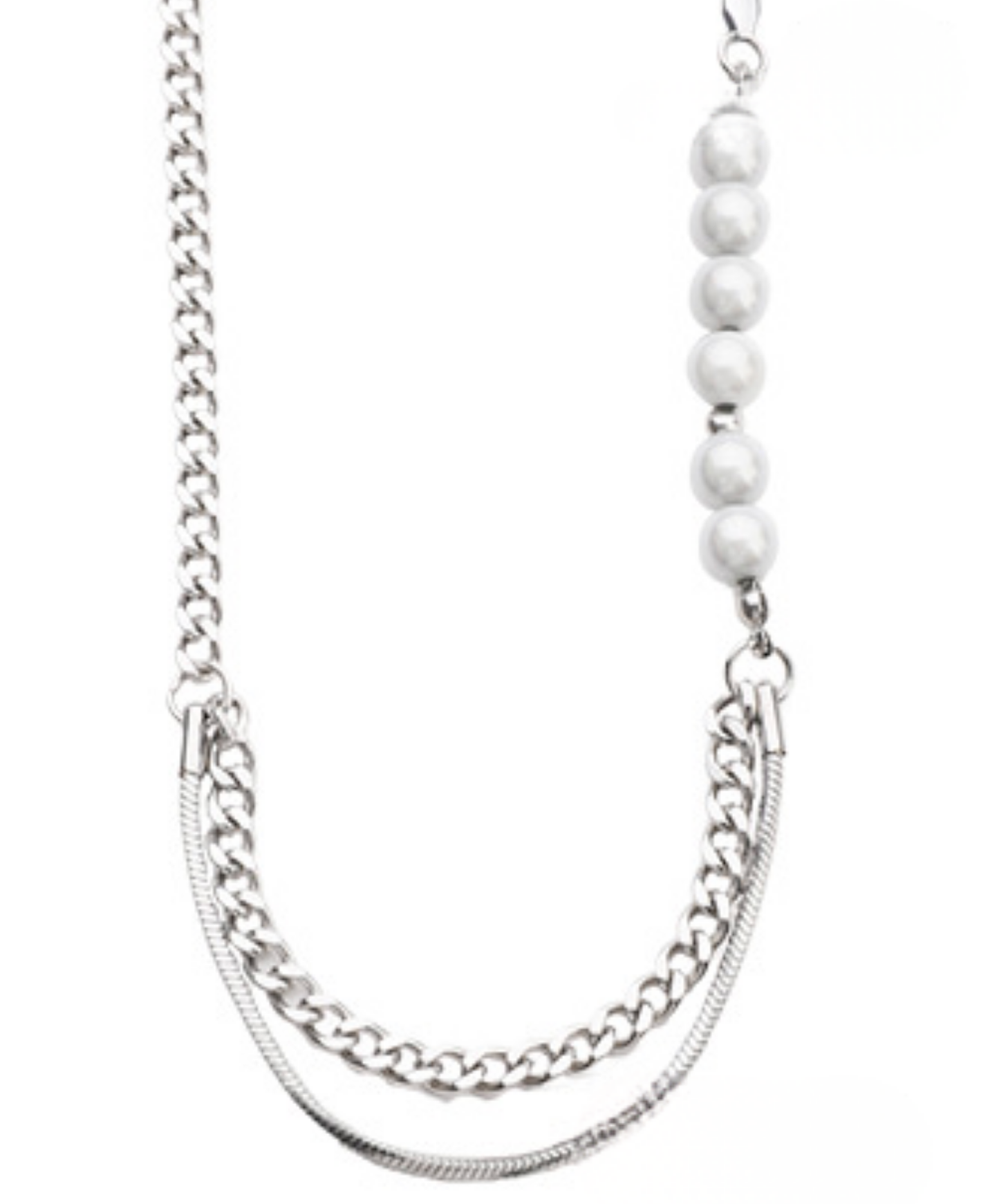 pearl double chain necklace EN2738