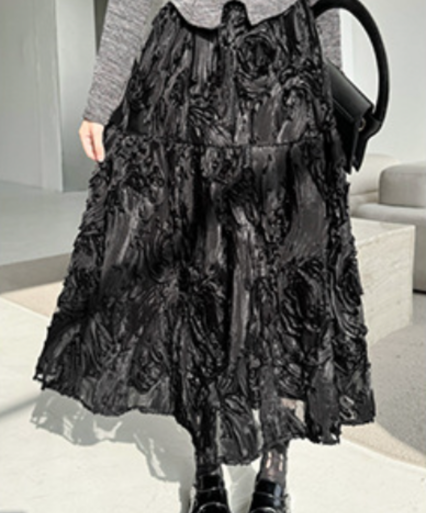 unique three-dimensional design skirt EN2275
