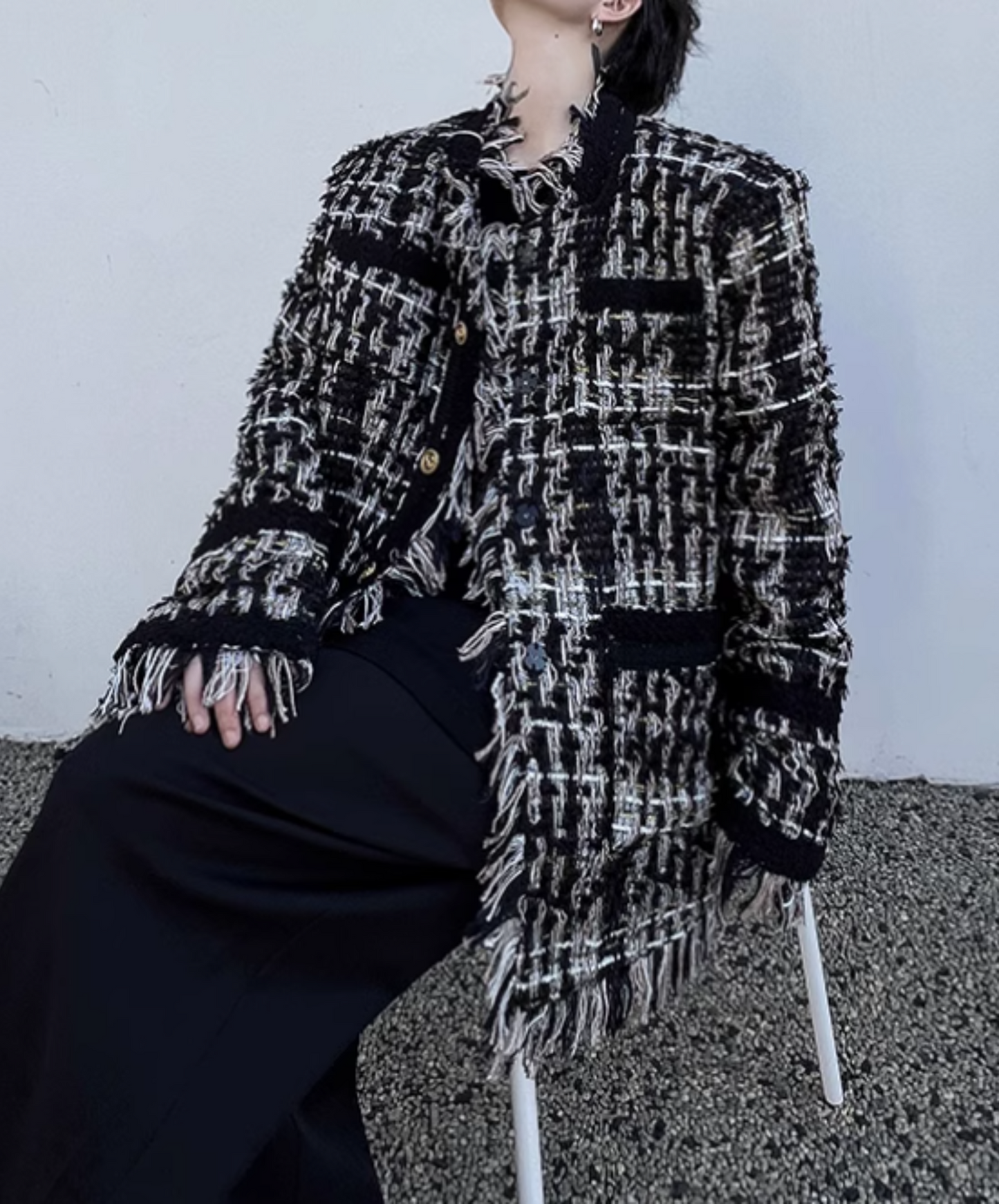 tassel tweed jacket EN1912