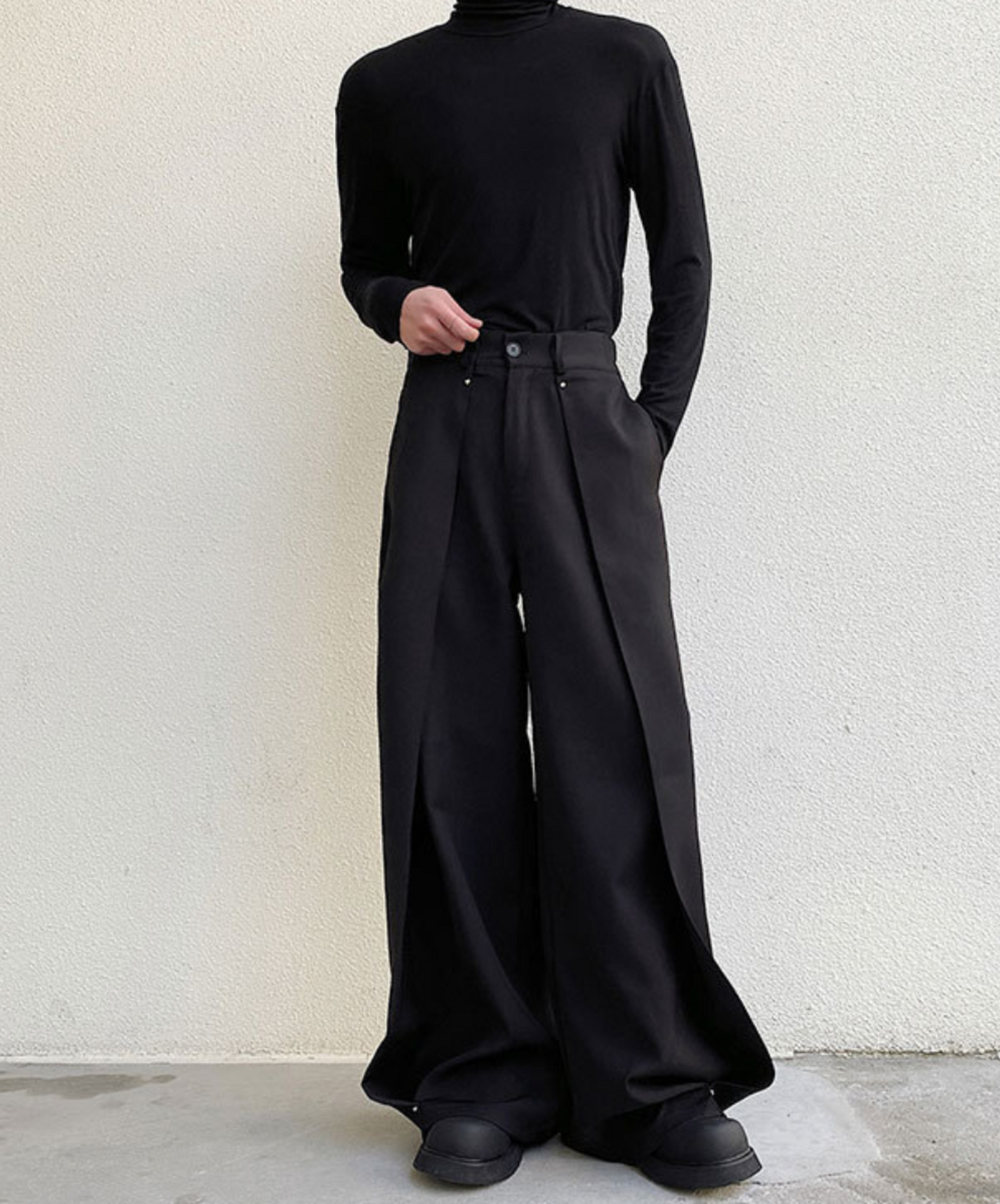 draping multi-piece wide pants EN1586
