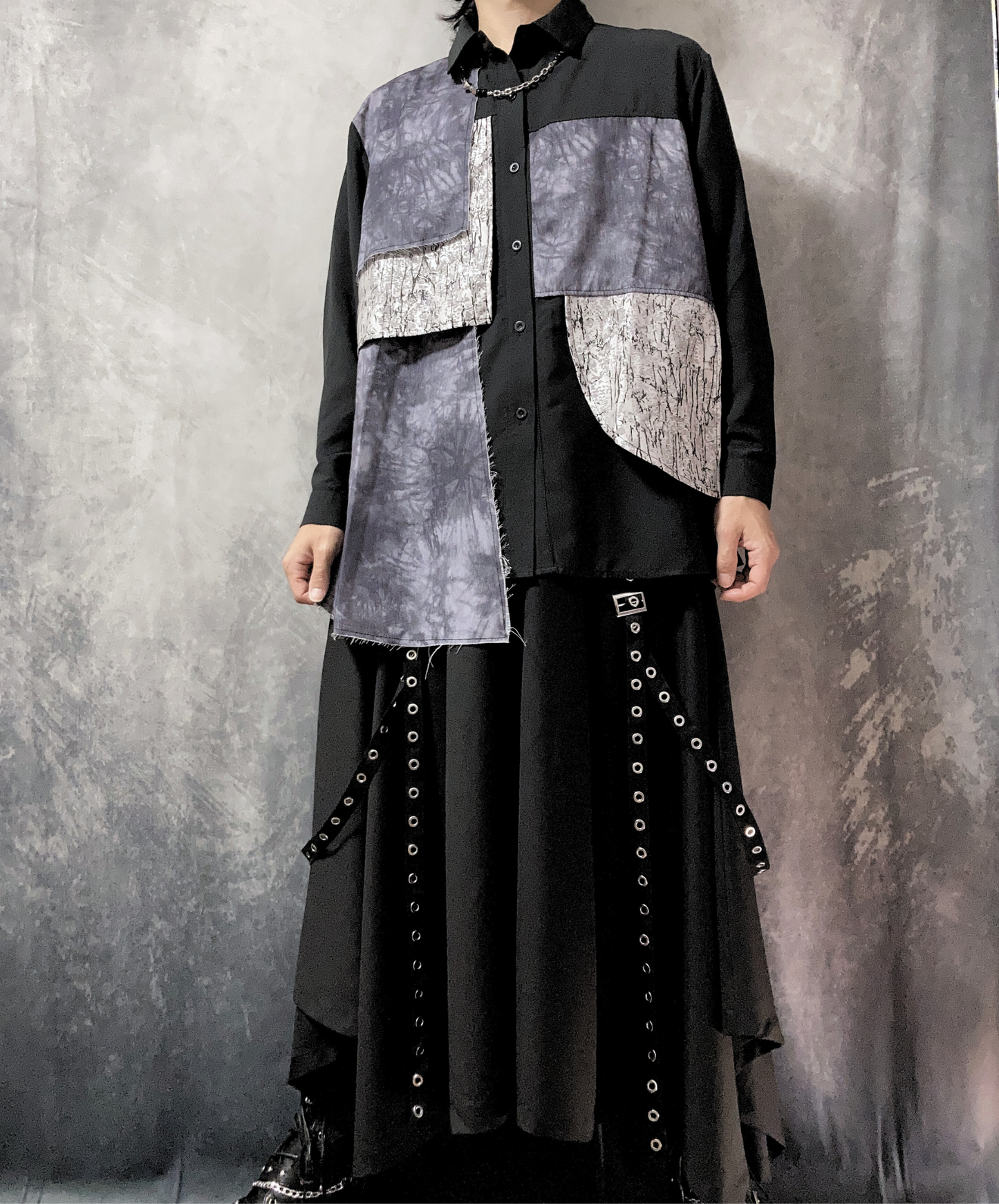 【style59】dark mode outfit set EN1862(jacket + shirt + pants set)