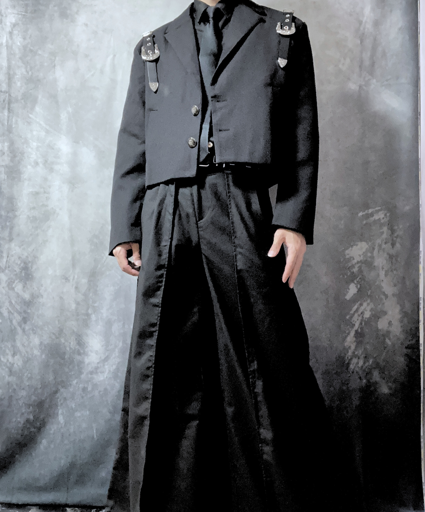 【style54】dark mode outfit set EN1851(jacket + shirt + pants set)