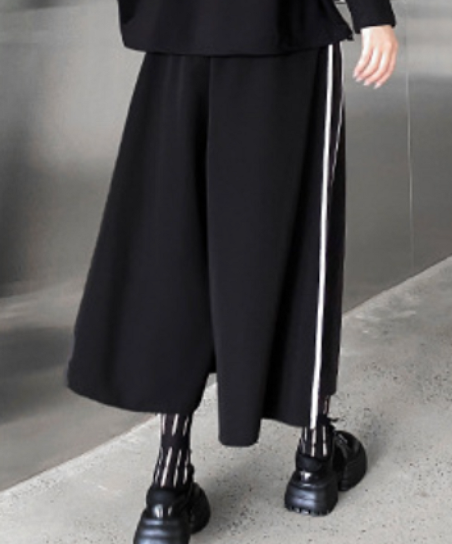 white line retro wide pants EN2304