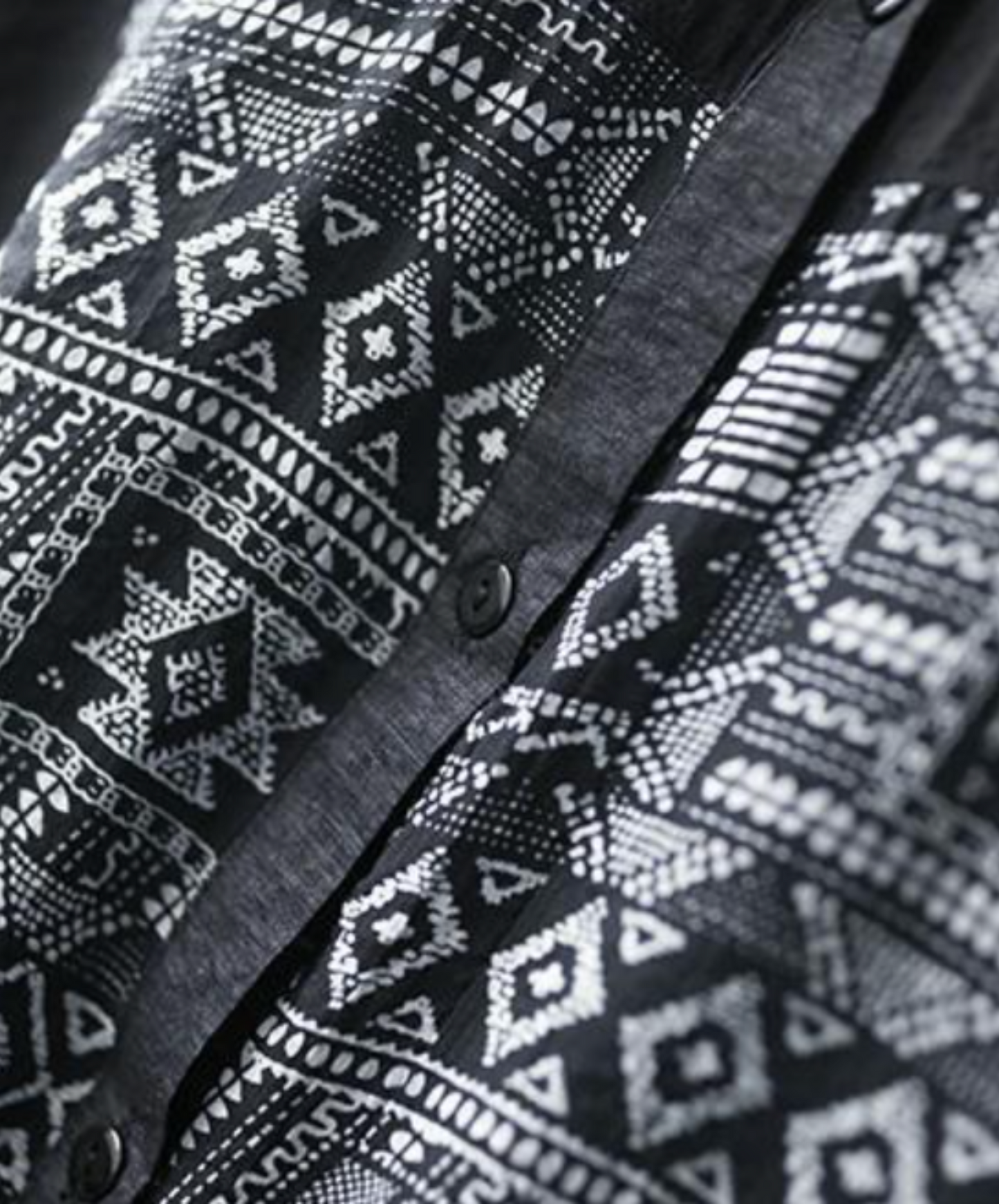 paisley print tencel ramie short sleeves shirt EN2268