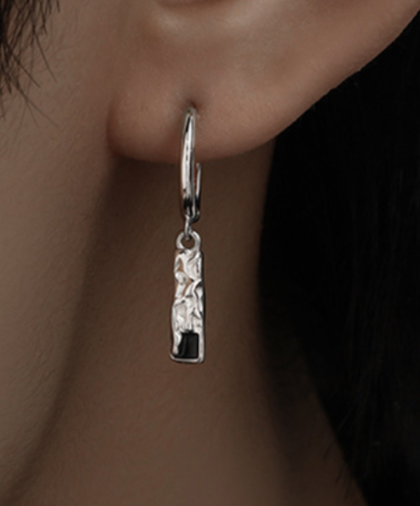 sterling silver wave pattern earrings EN2343