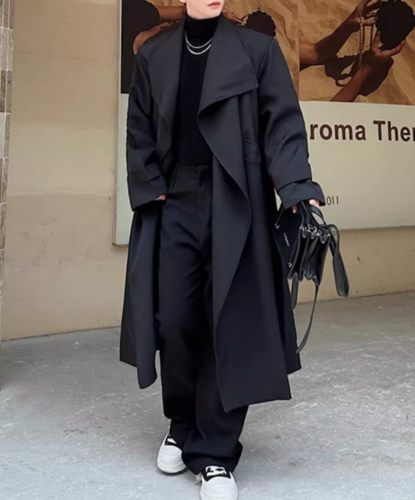 dark big collar coat EN1871