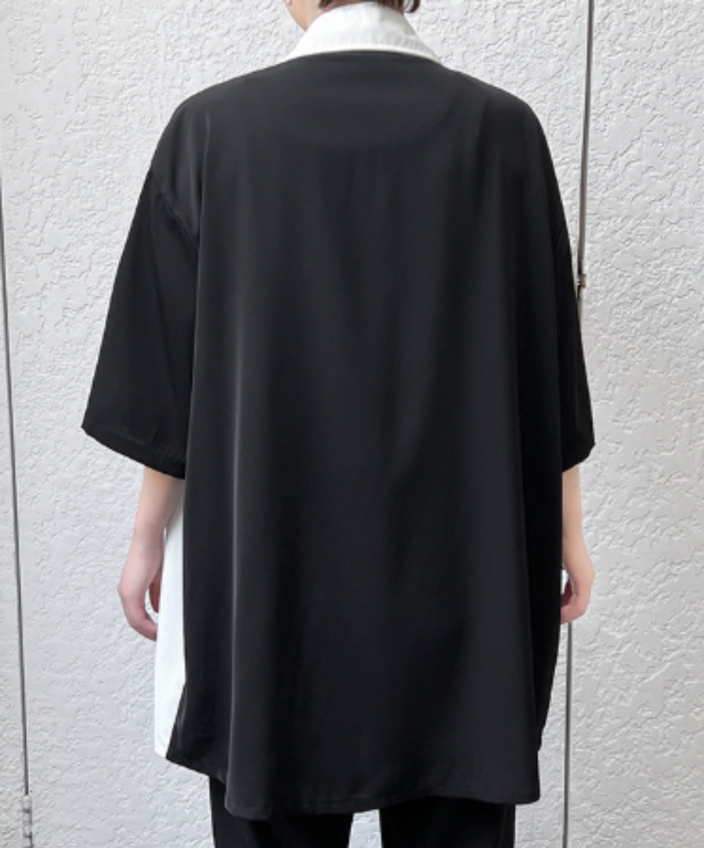 monochrome asymmetric color scheme shirt EN3007