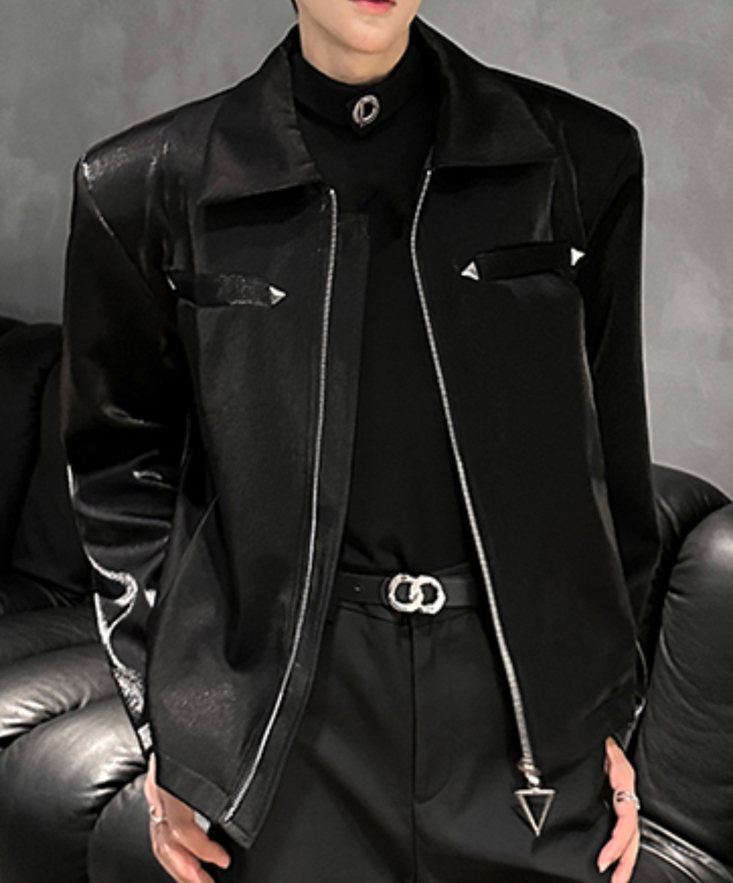 triangle charm zipper jacket EN2473