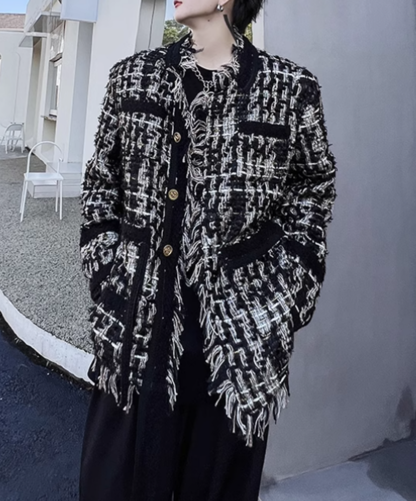 tassel tweed jacket EN1912