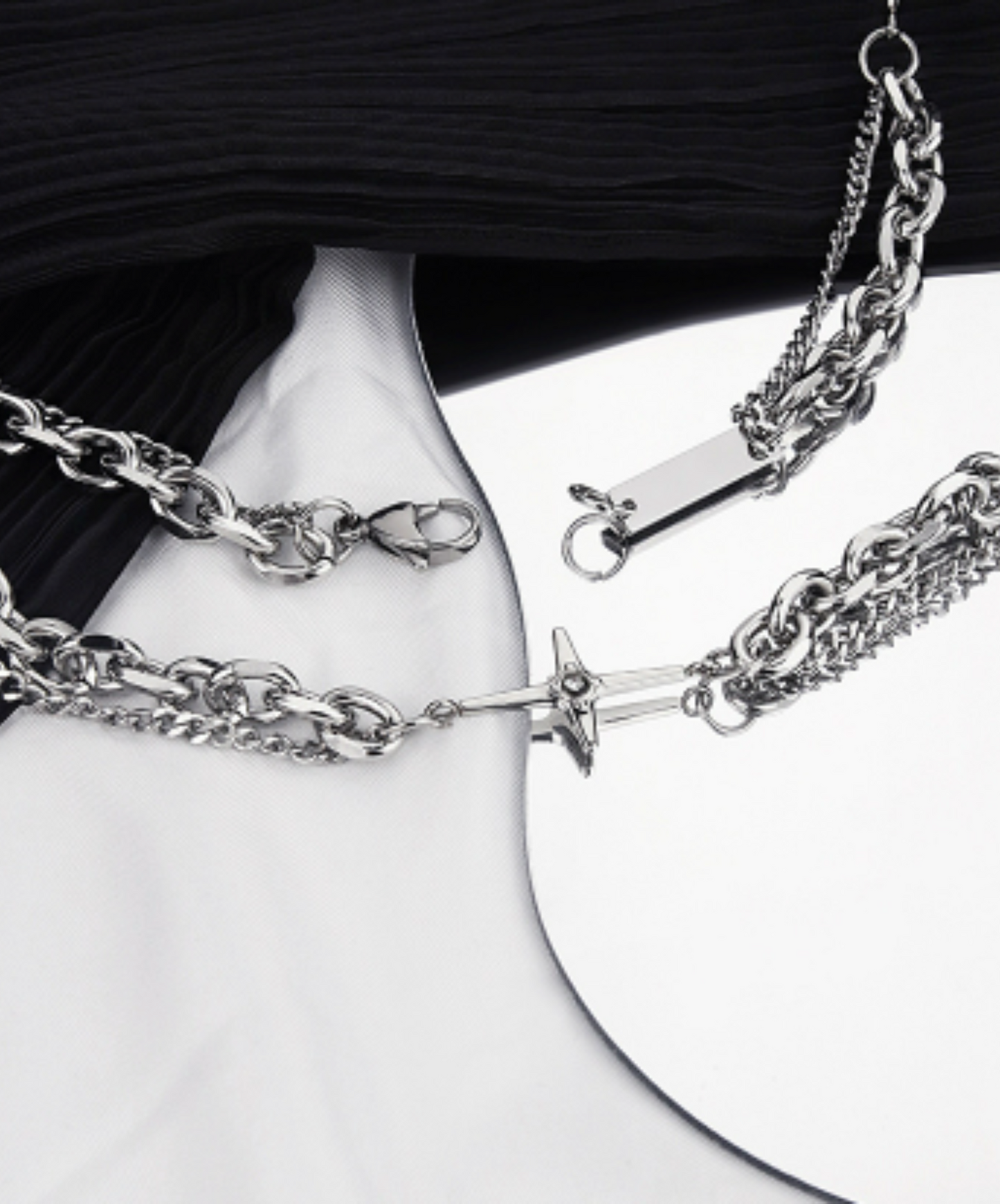 cross x double chain bracelet EN2027