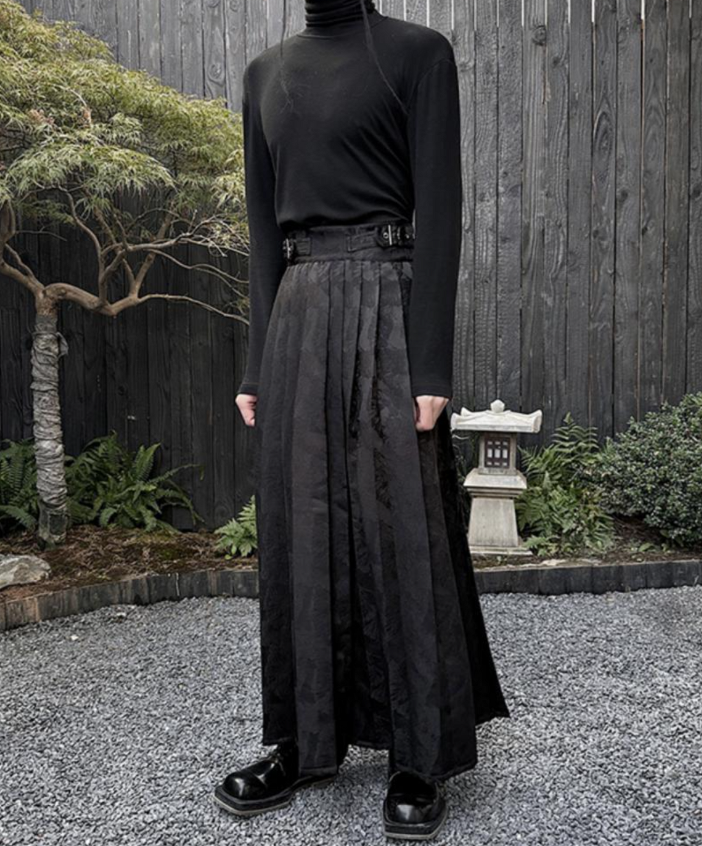 jacquard pleats with Chinese style embroidery skirt EN1532