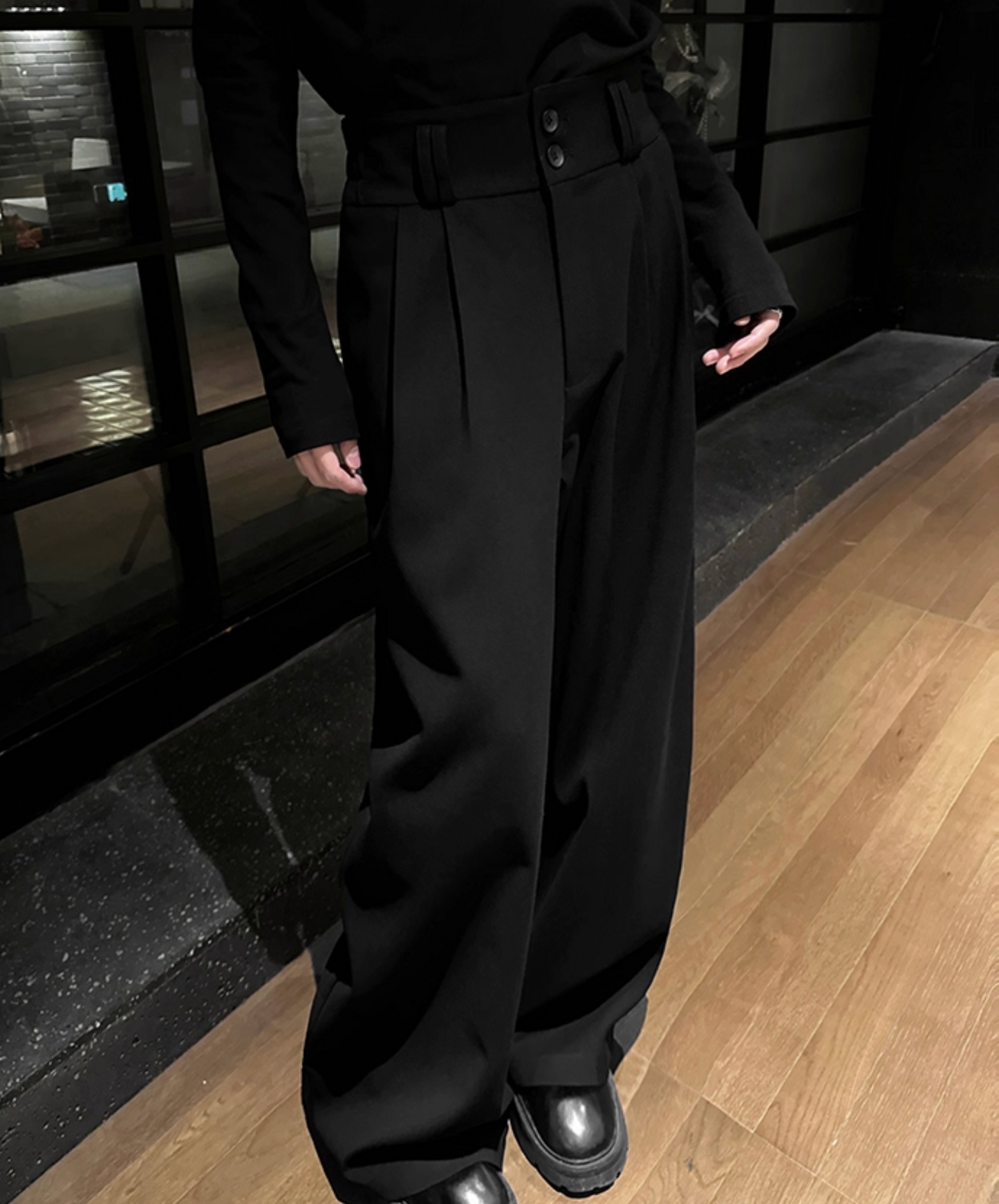 casual pleated wide pants EN2436