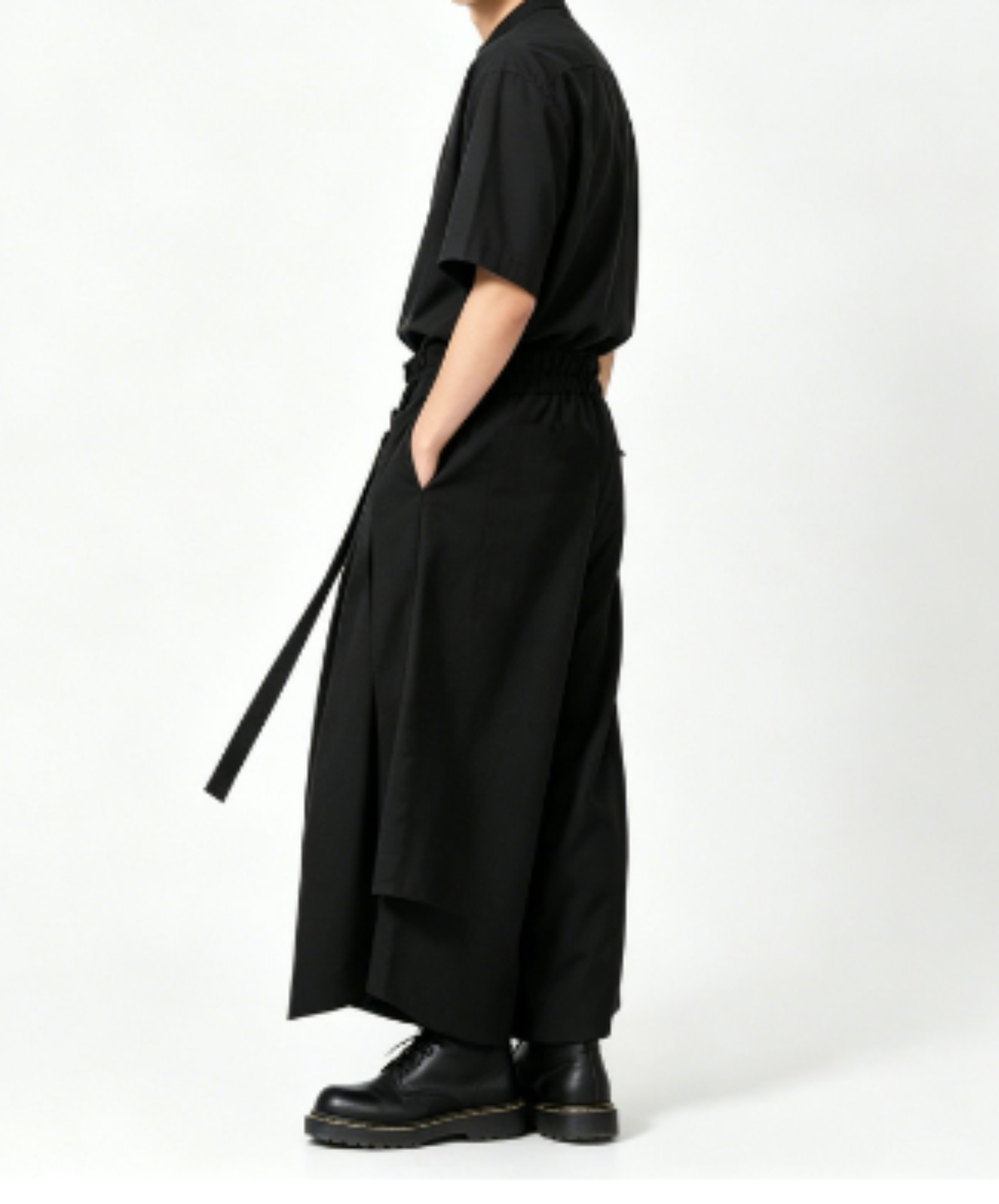 pleated design with straps pants EN3245