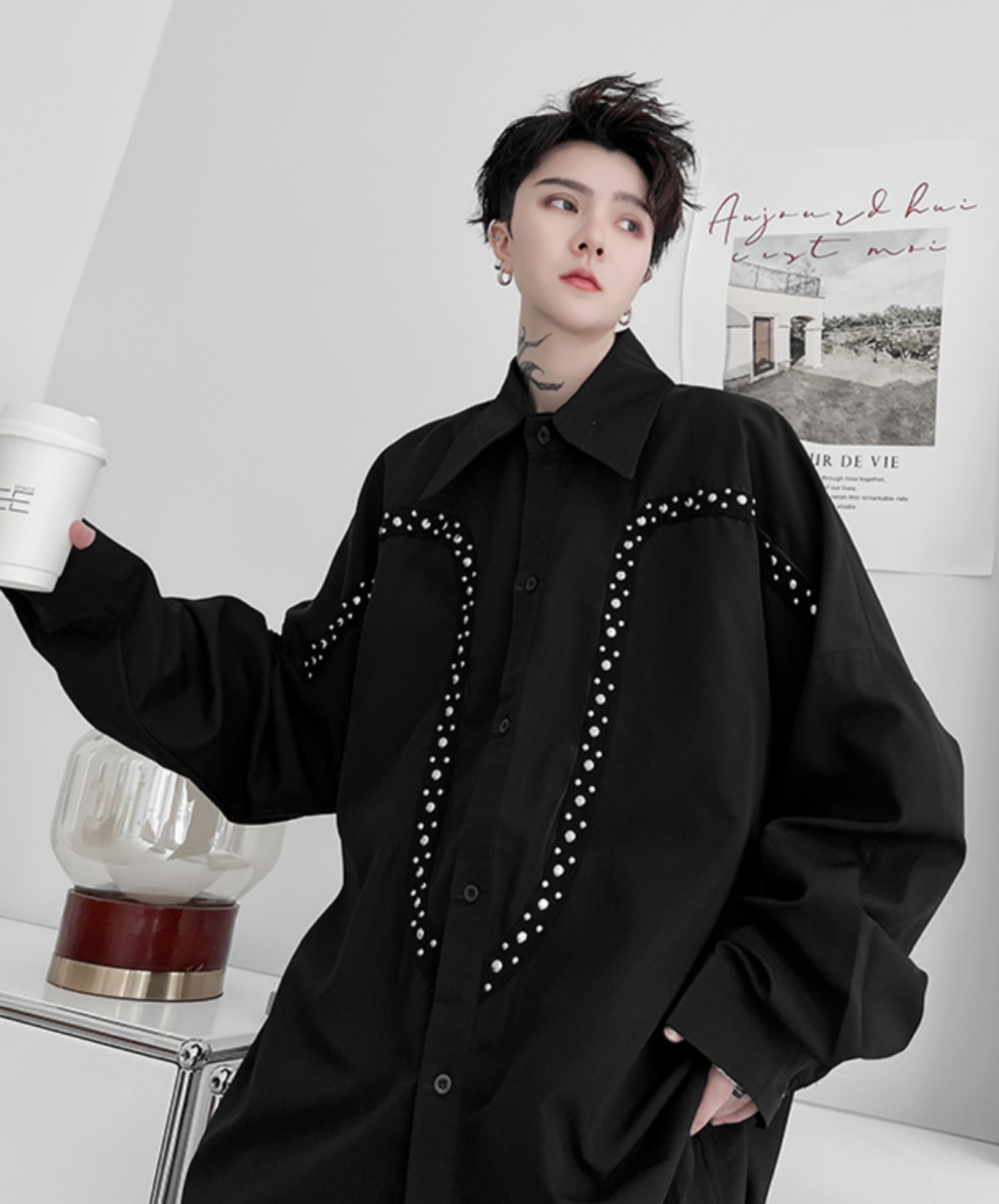 rivet stitch design shirt EN2059