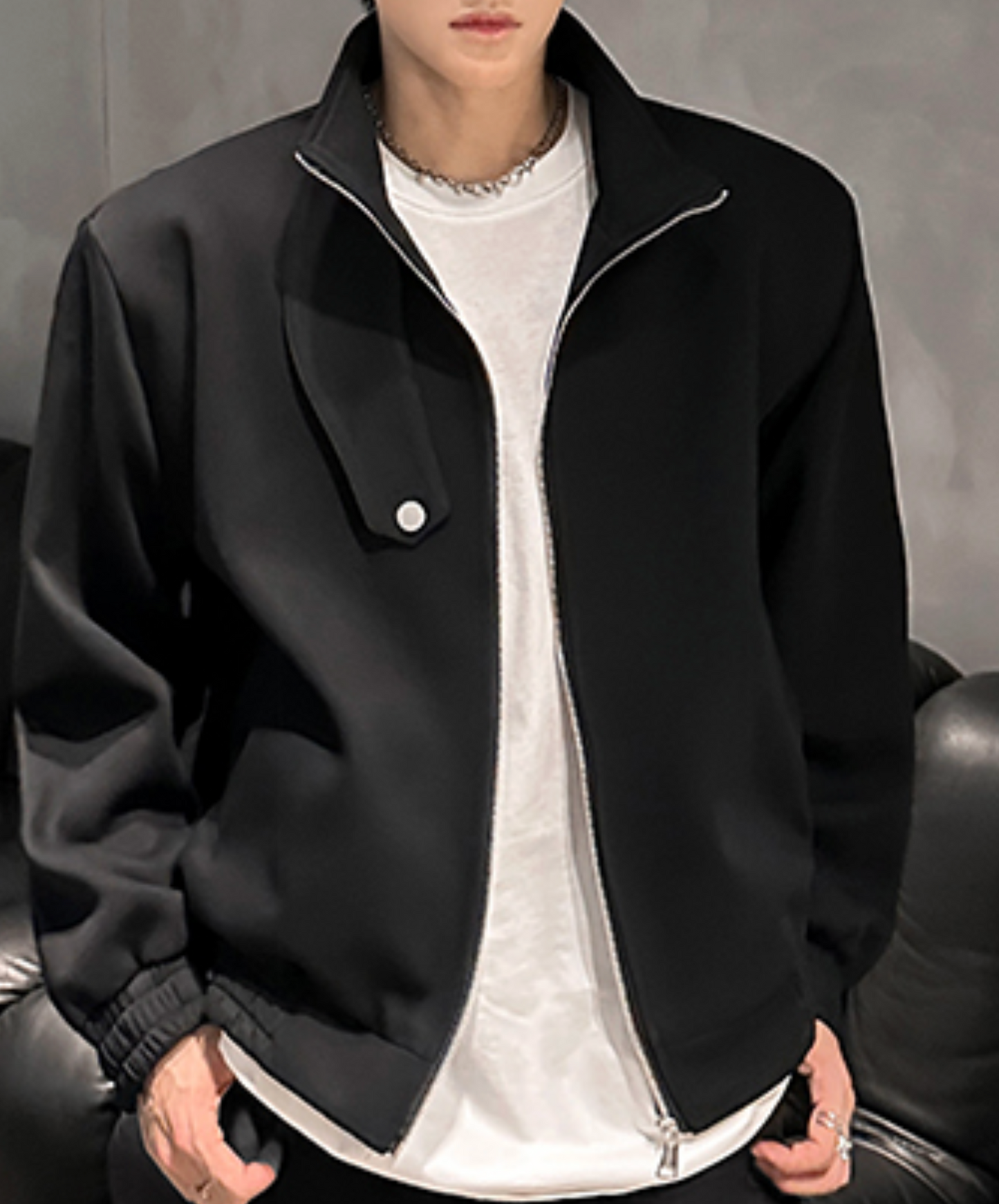 scarf stand collar jacket EN2460