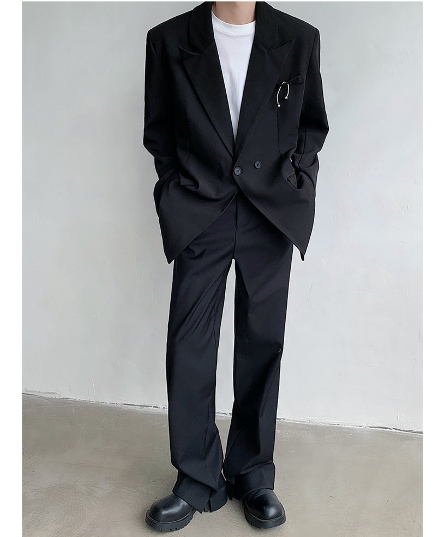 sharp lapel collar jacket EN2367