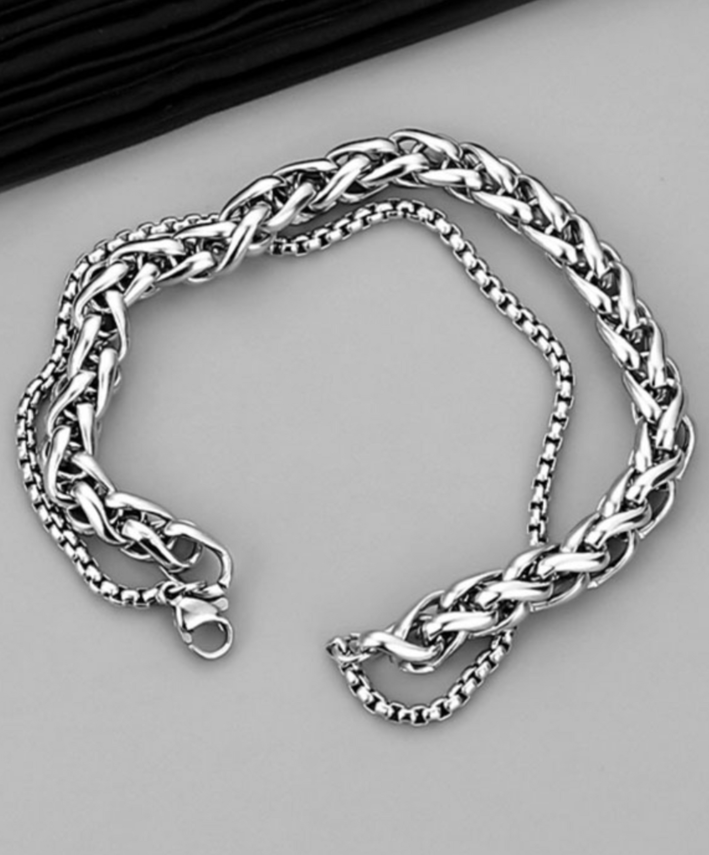retro keel motif double bracelet EN1596
