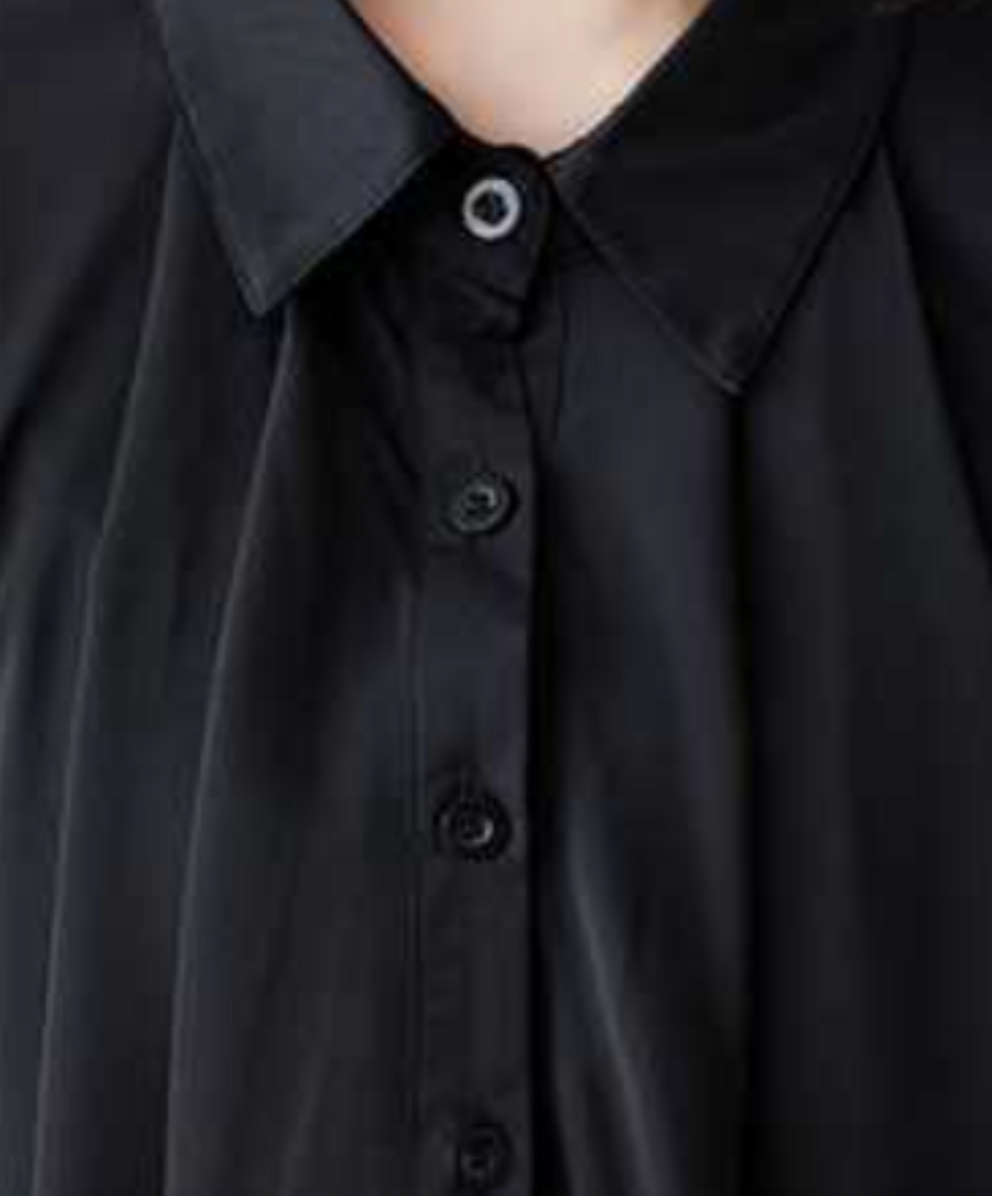 tucked chiffon drape long shirt EN2274