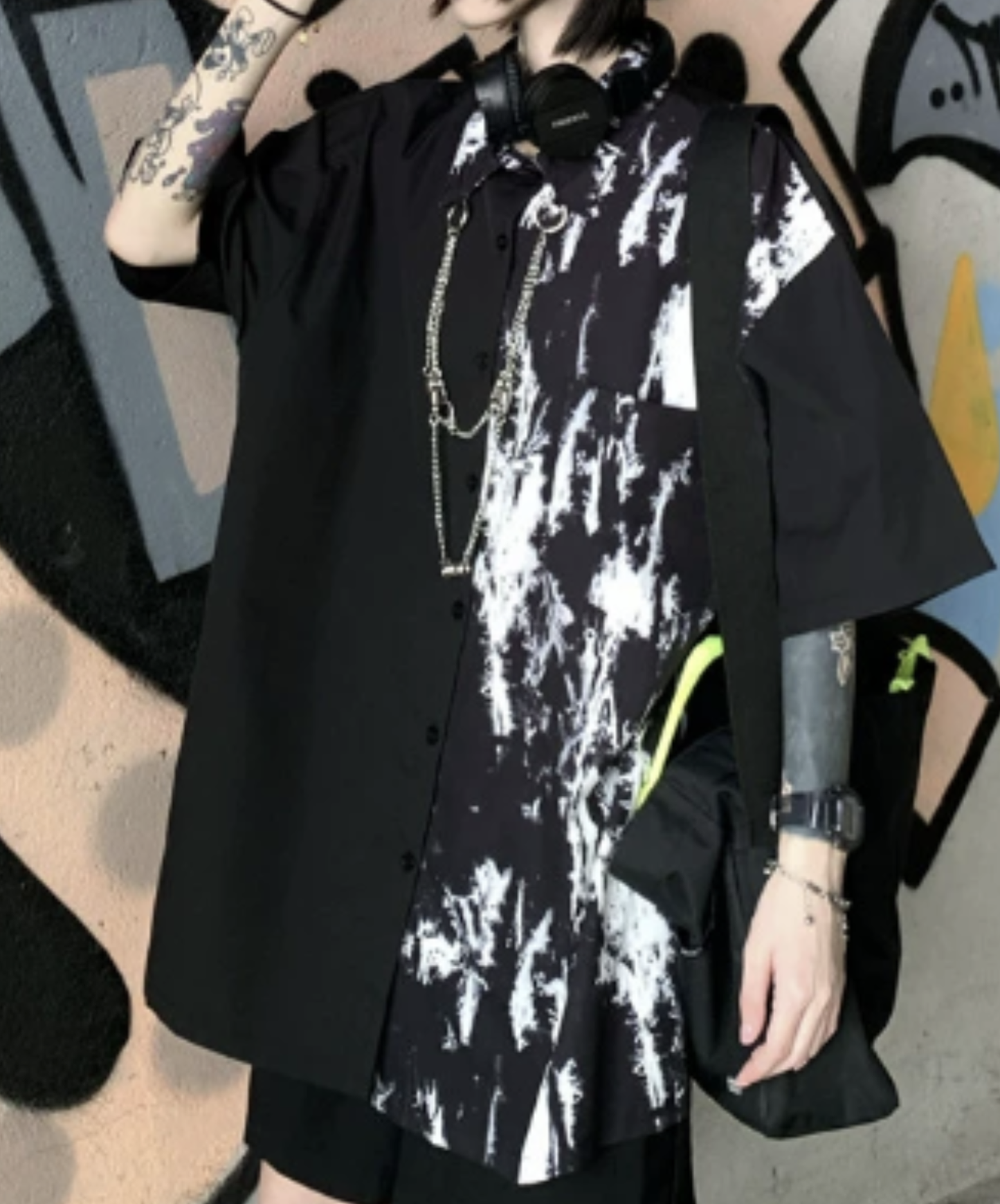 【style78】dark mode outfit set EN2534(jacket + shirt + pants set)