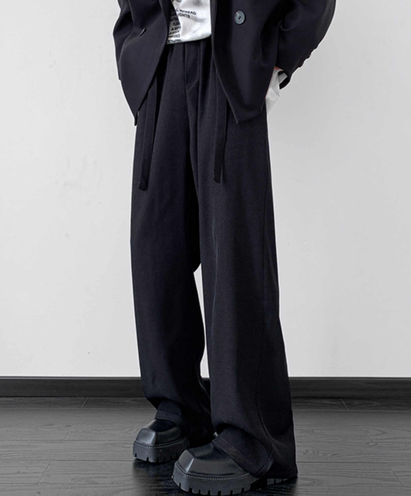 wide thin with waist strap pants EN1684