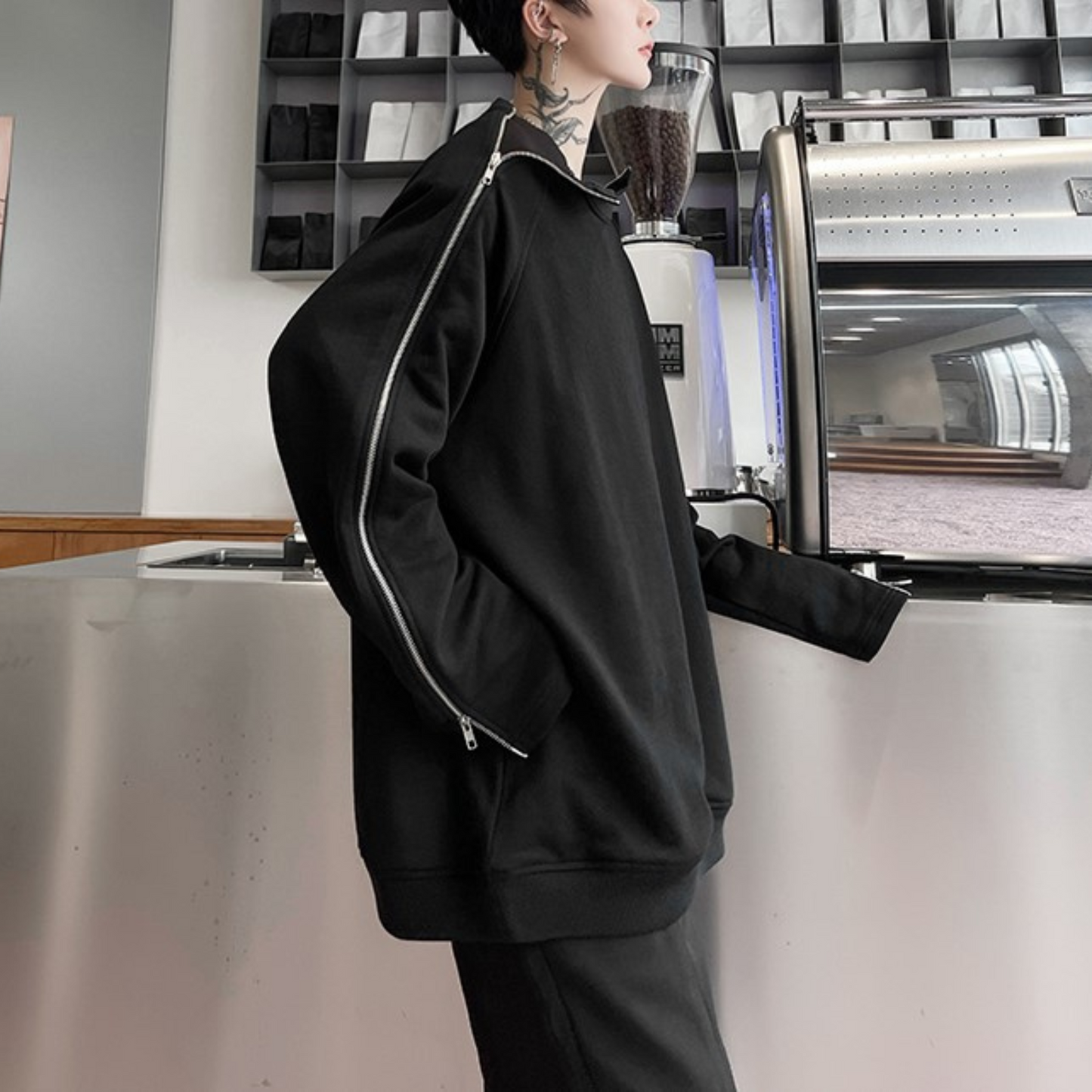 arm zip sweatshirts EN244